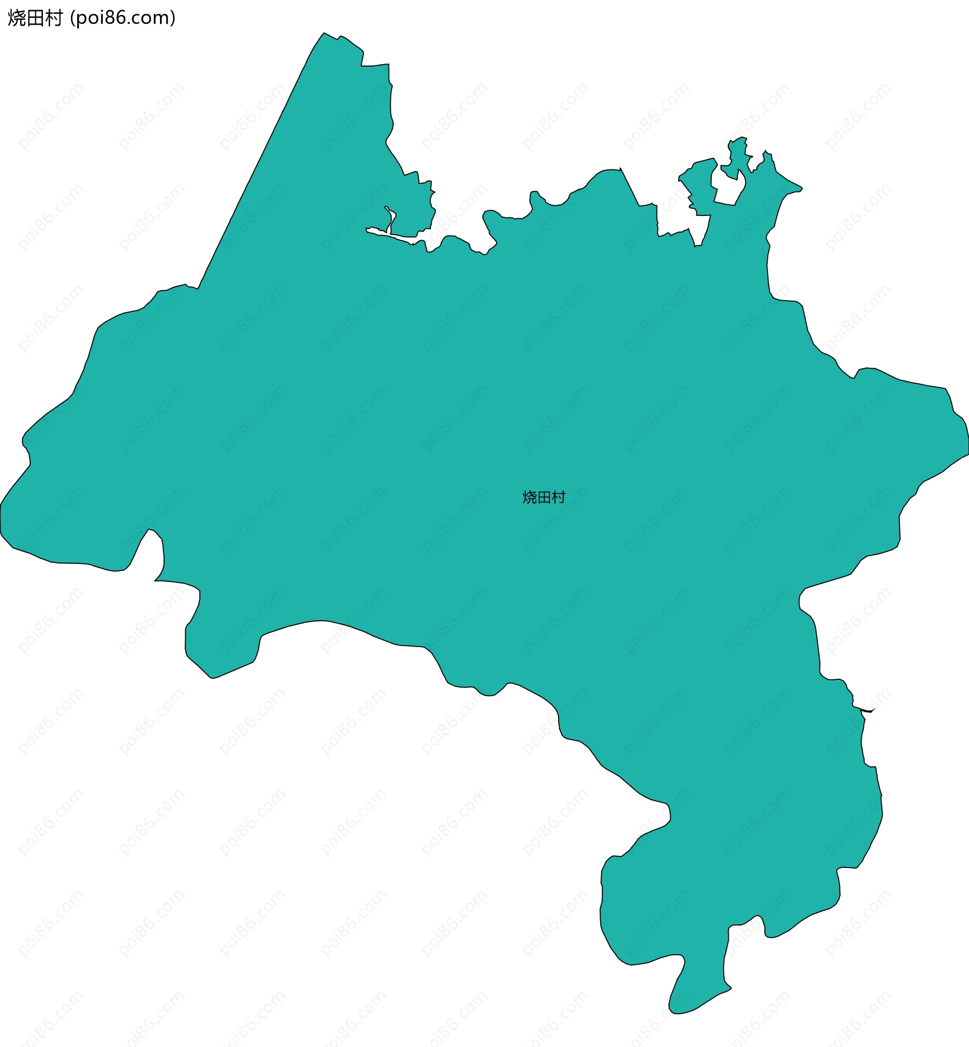 烧田村边界地图