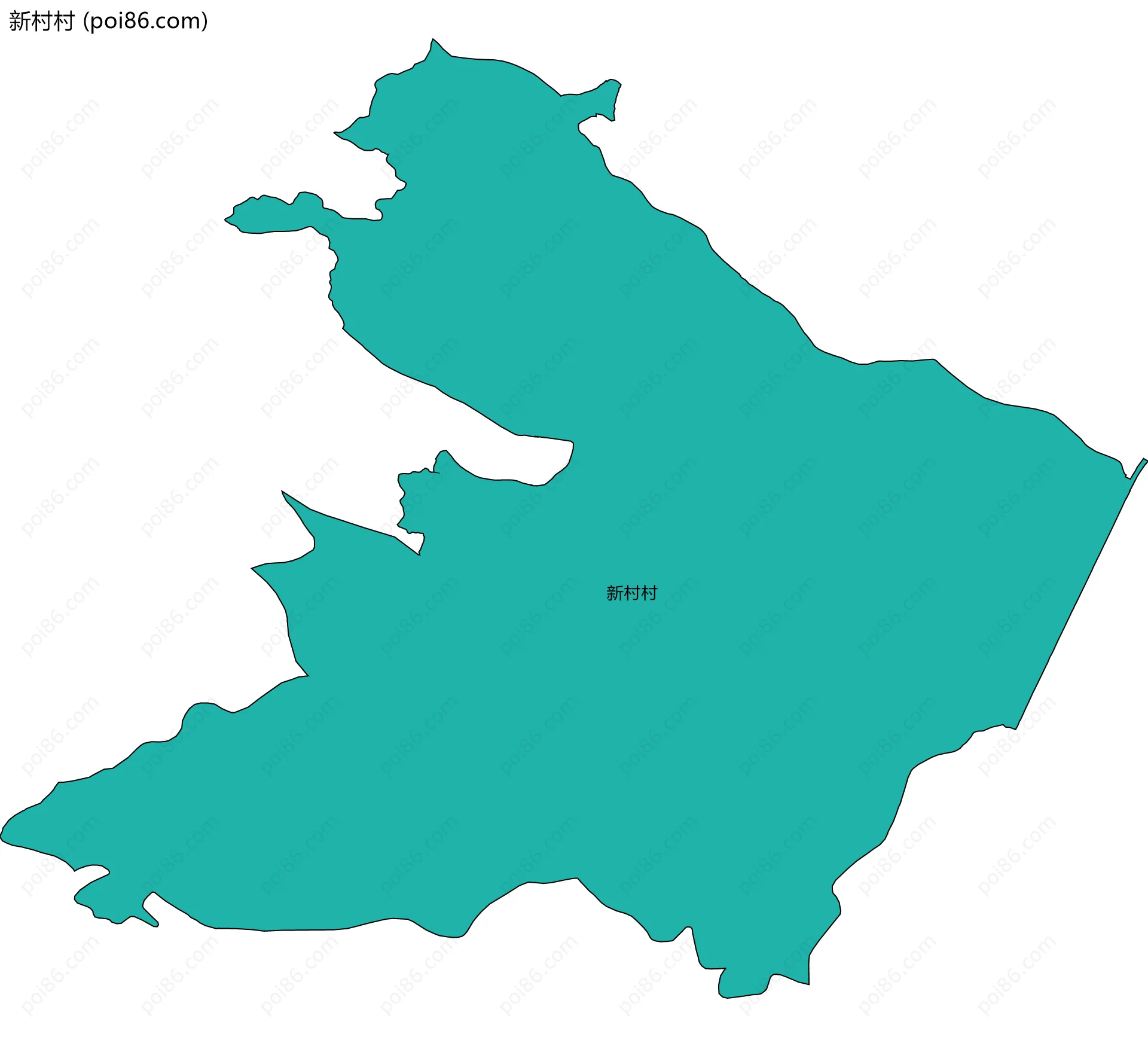 新村村边界地图