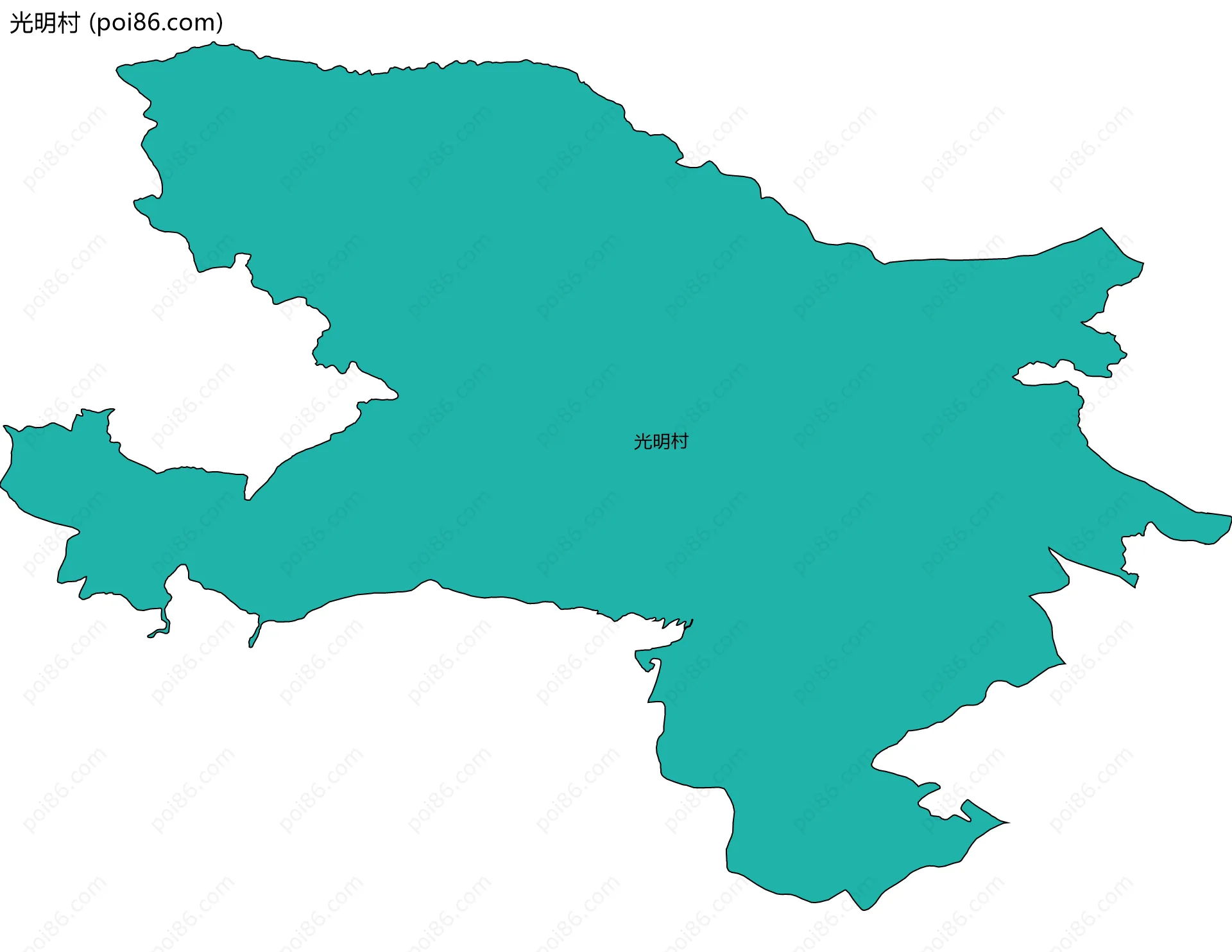 光明村边界地图