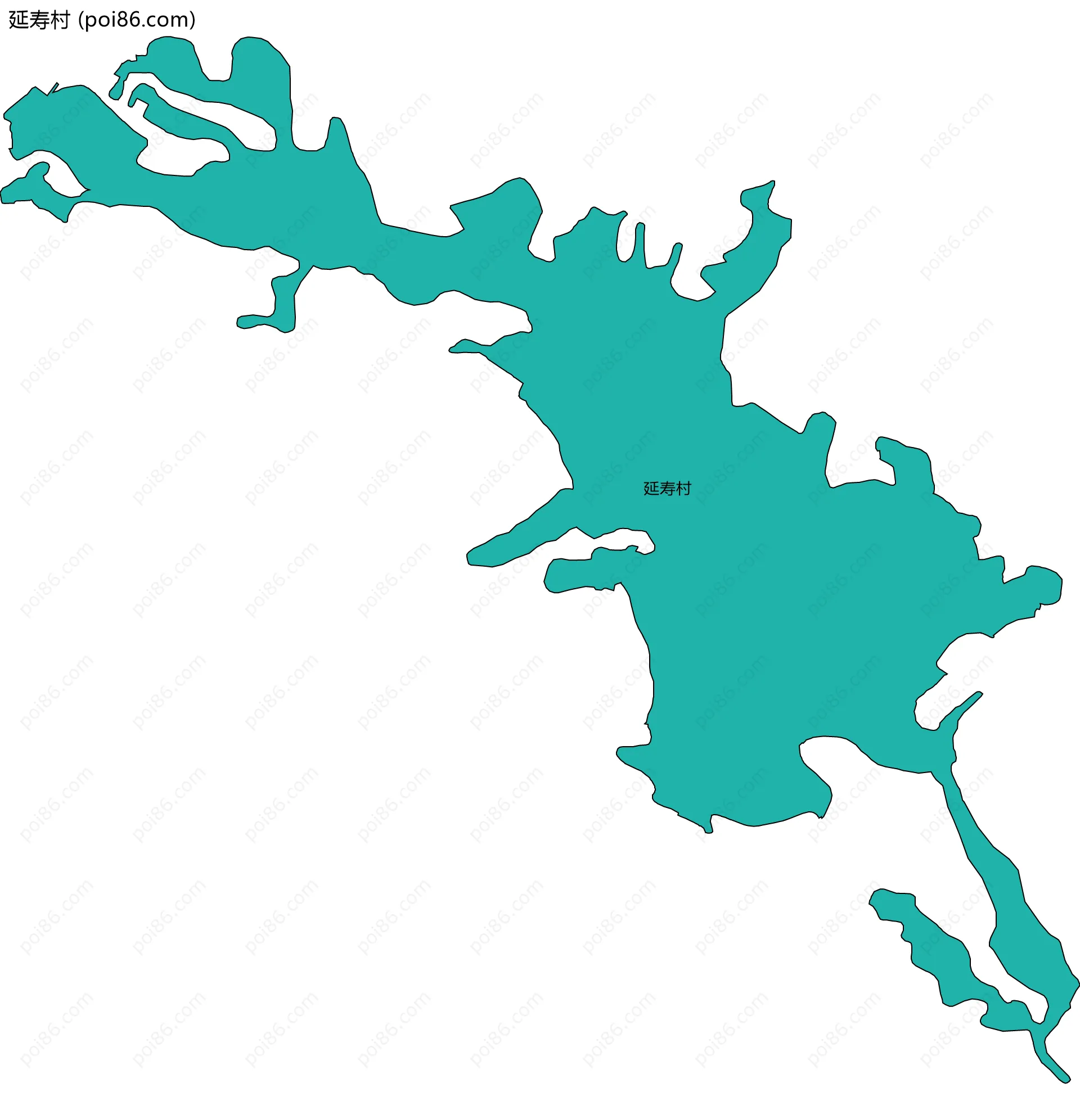 延寿村边界地图