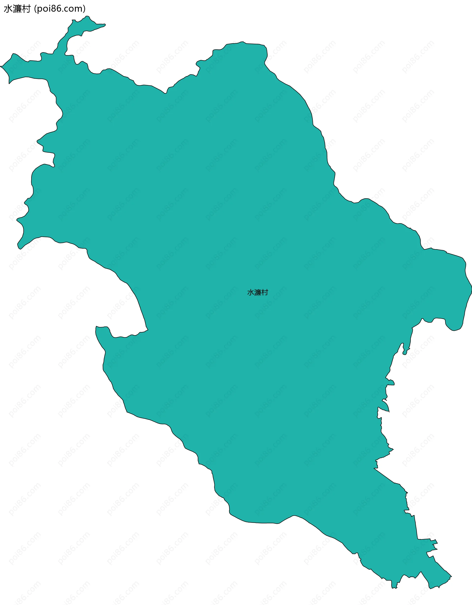 水濂村边界地图