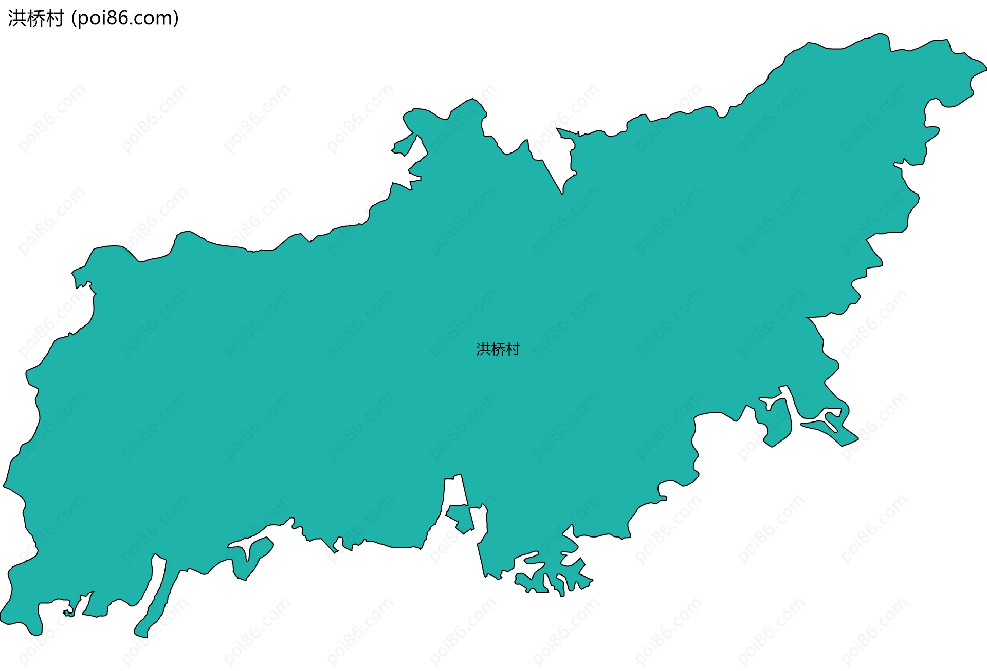 洪桥村边界地图
