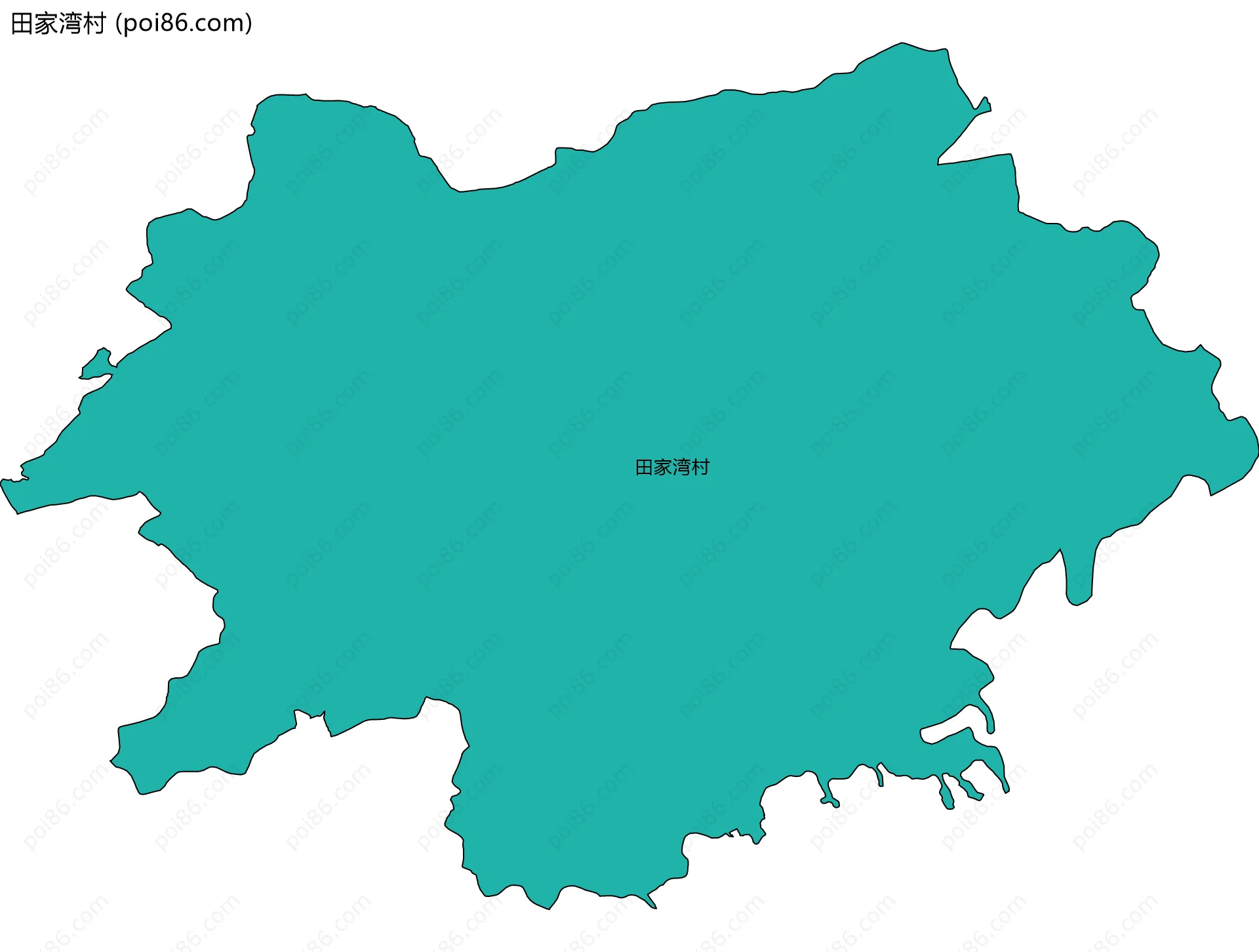 田家湾村边界地图