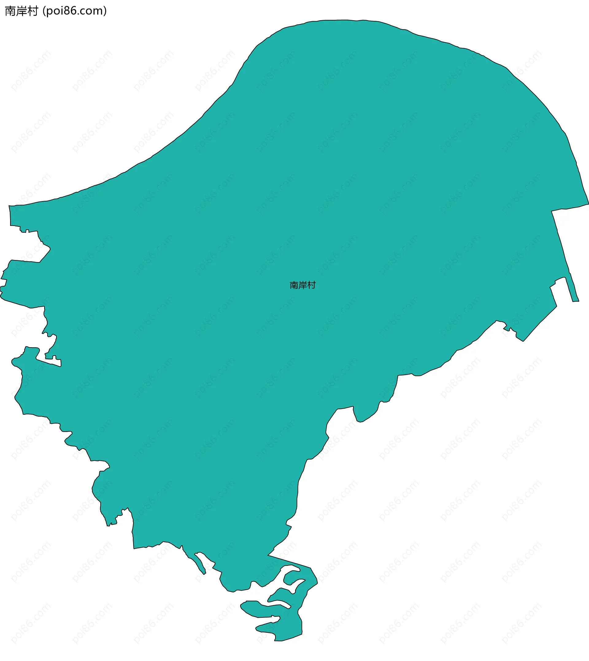 南岸村边界地图