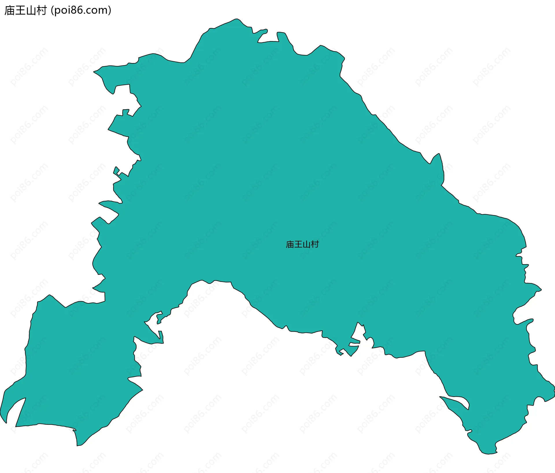 庙王山村边界地图