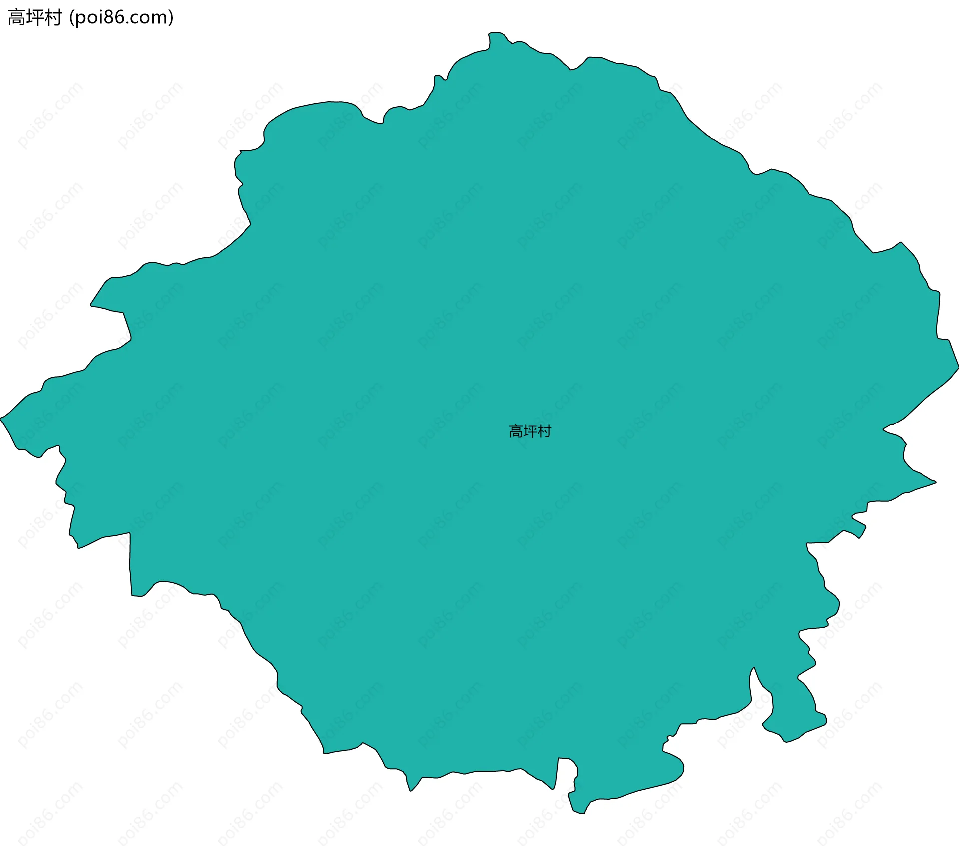高坪村边界地图