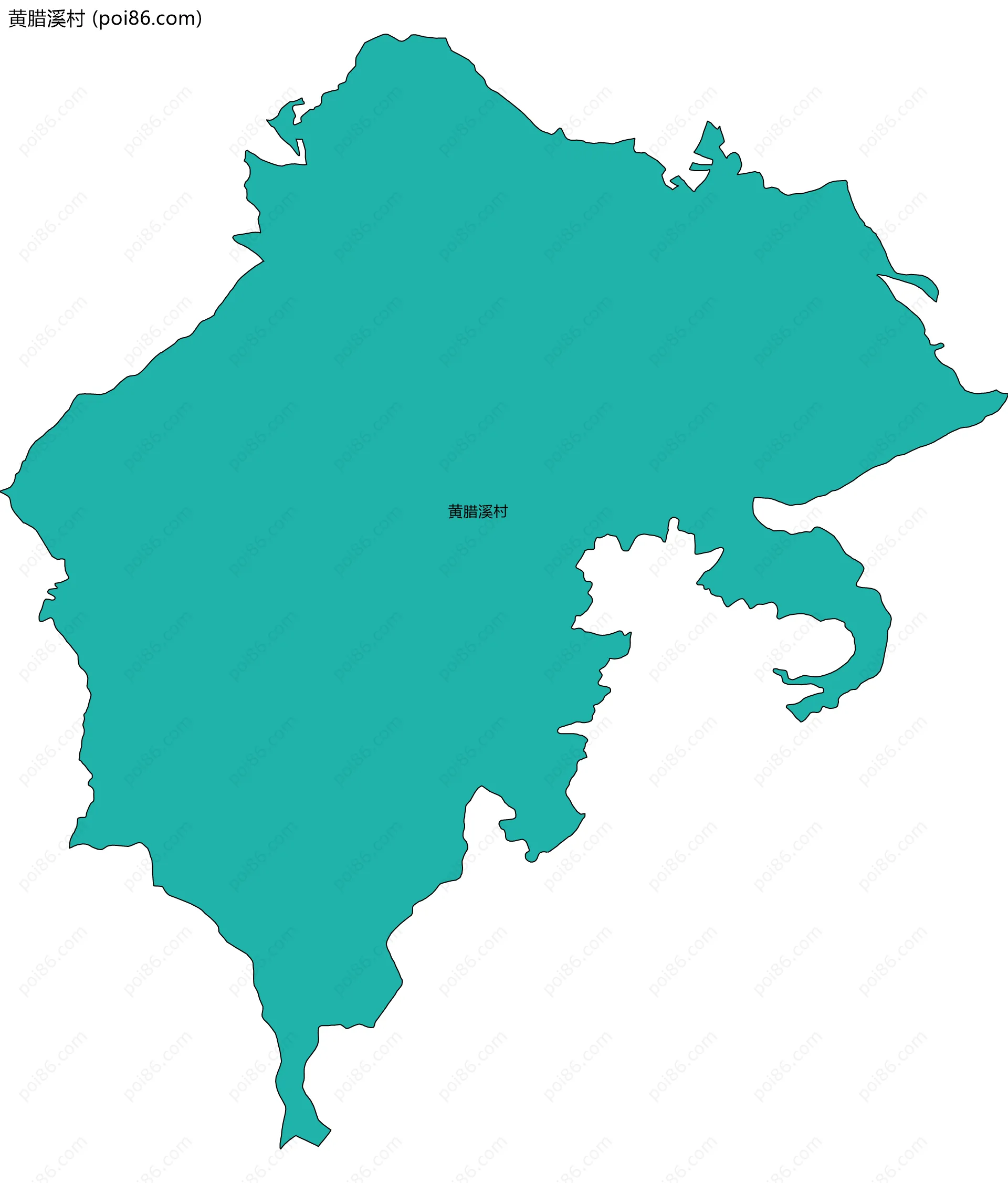 黄腊溪村边界地图