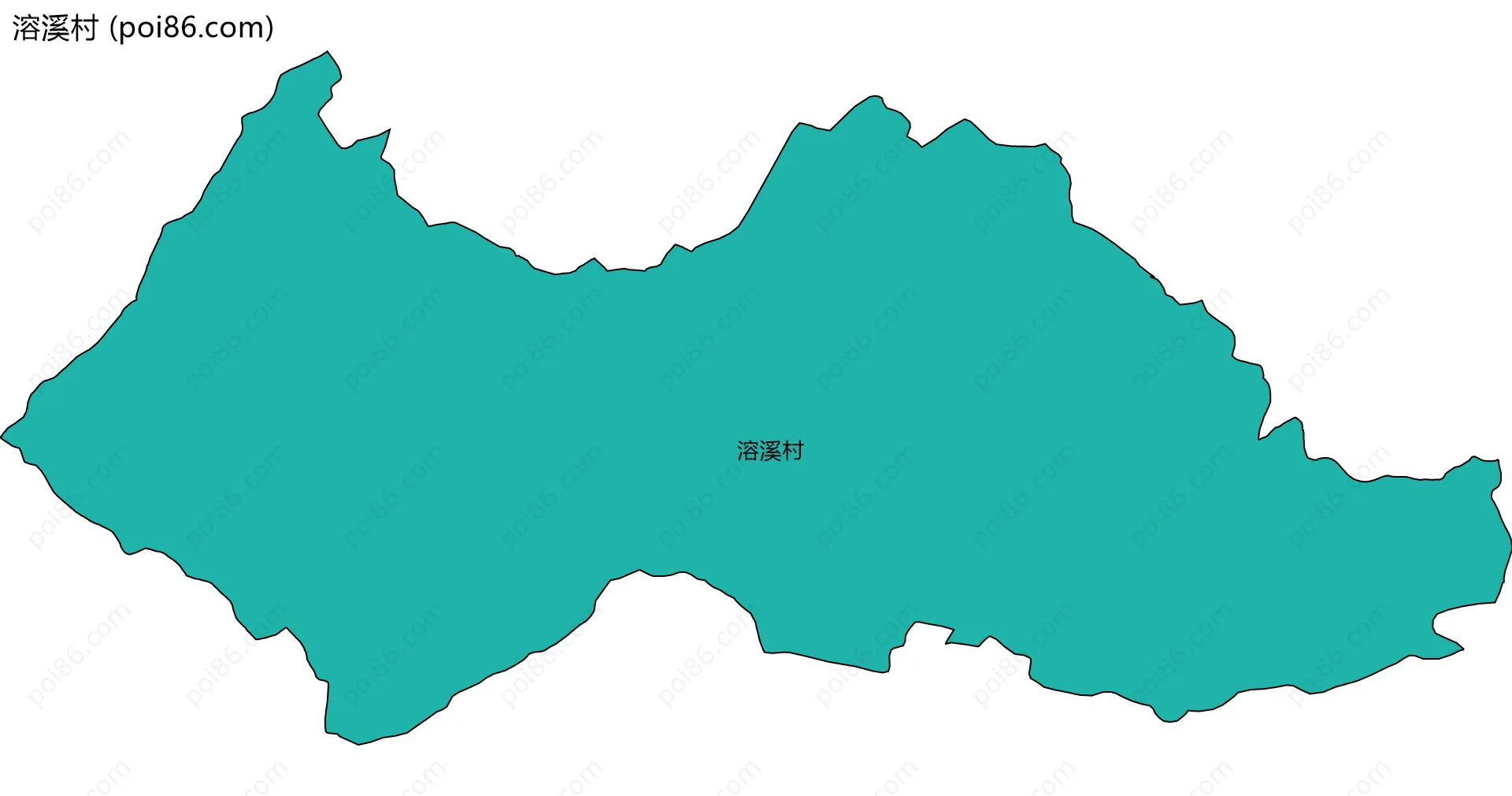 溶溪村边界地图