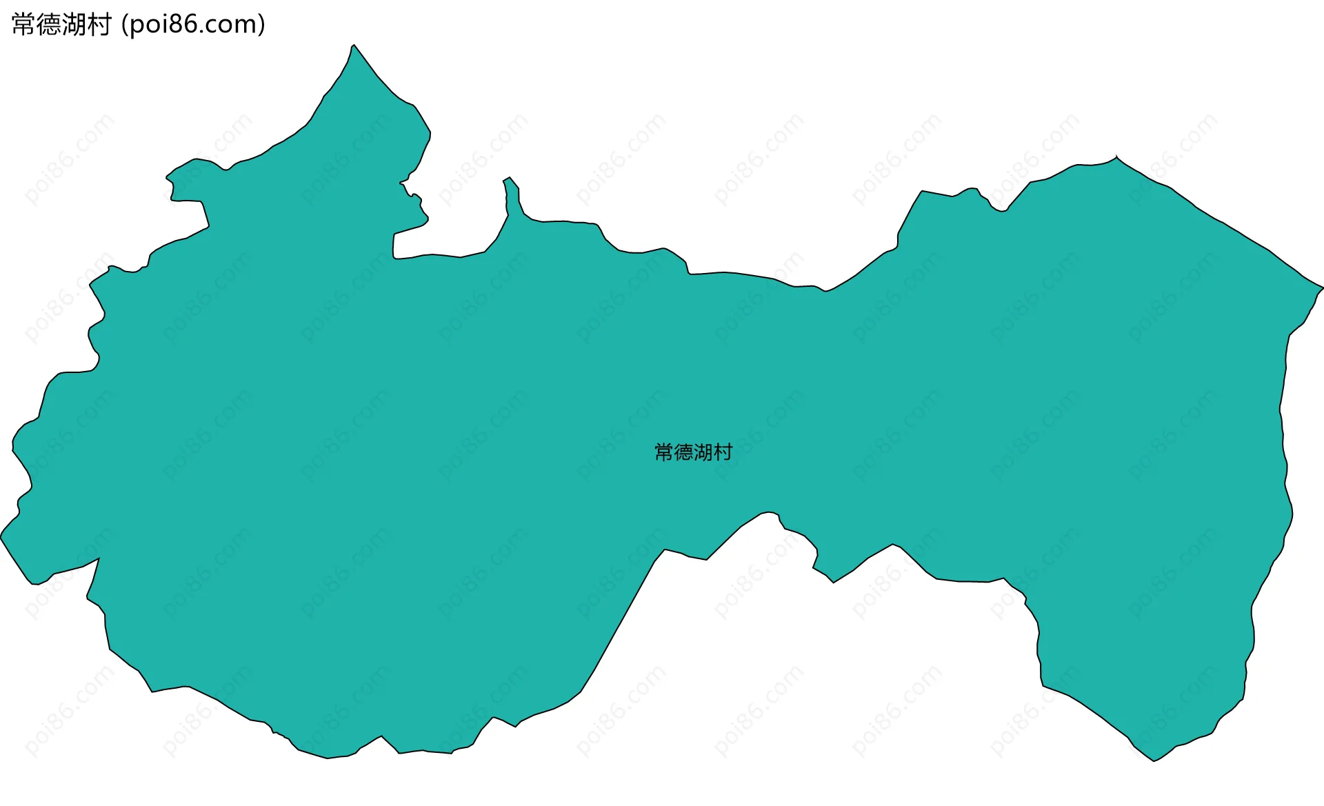 常德湖村边界地图