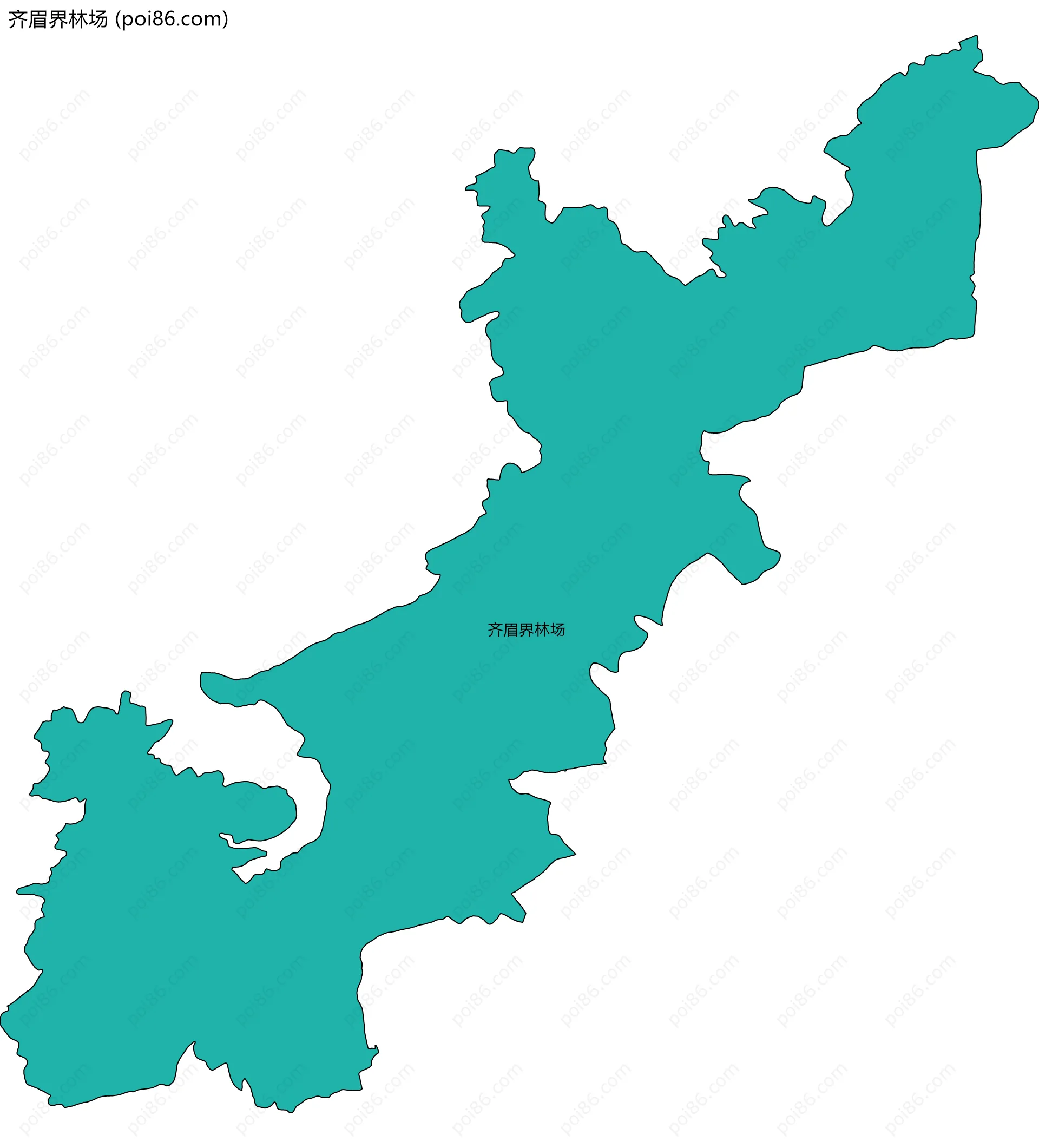 齐眉界林场边界地图