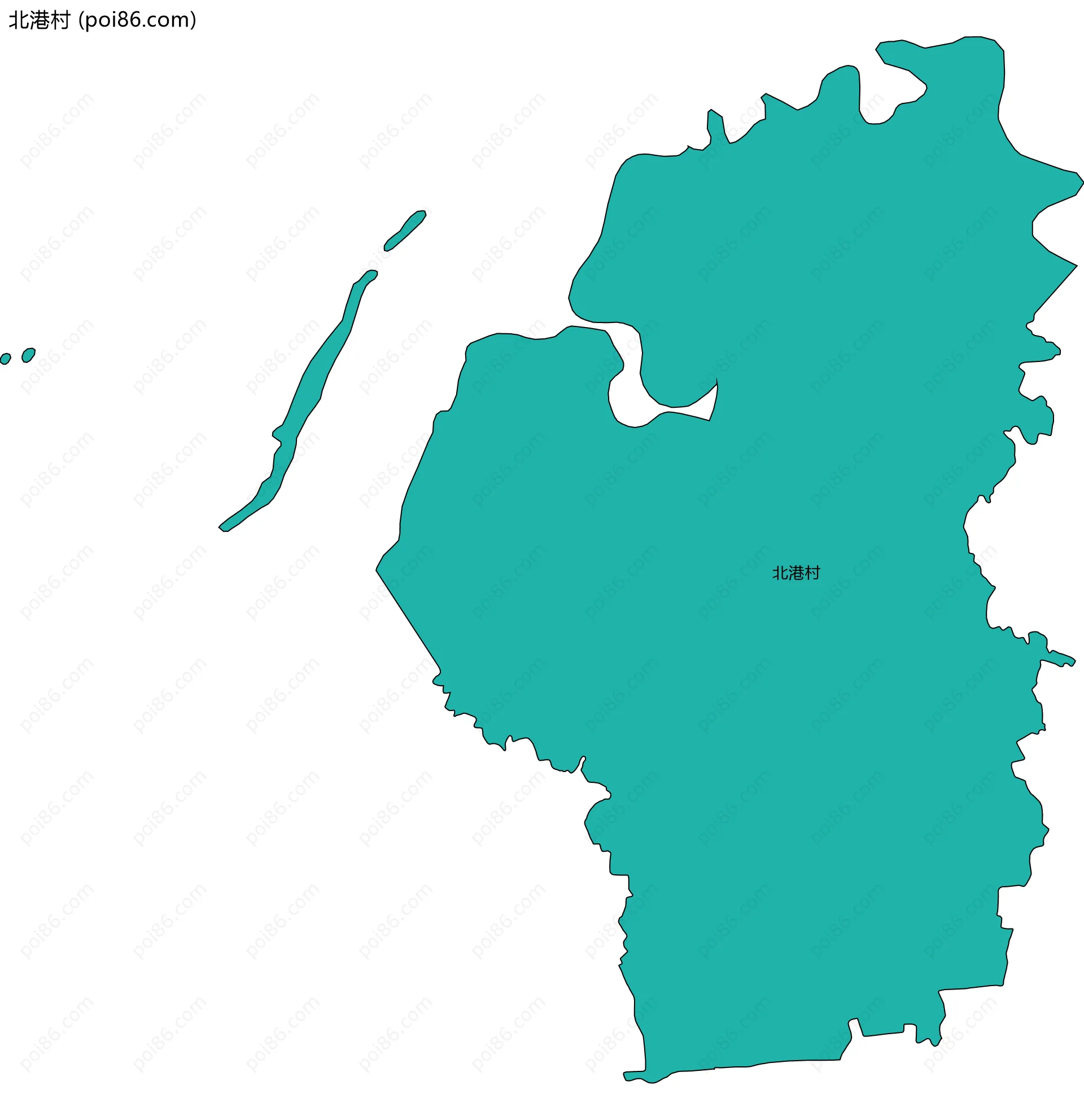 北港村边界地图