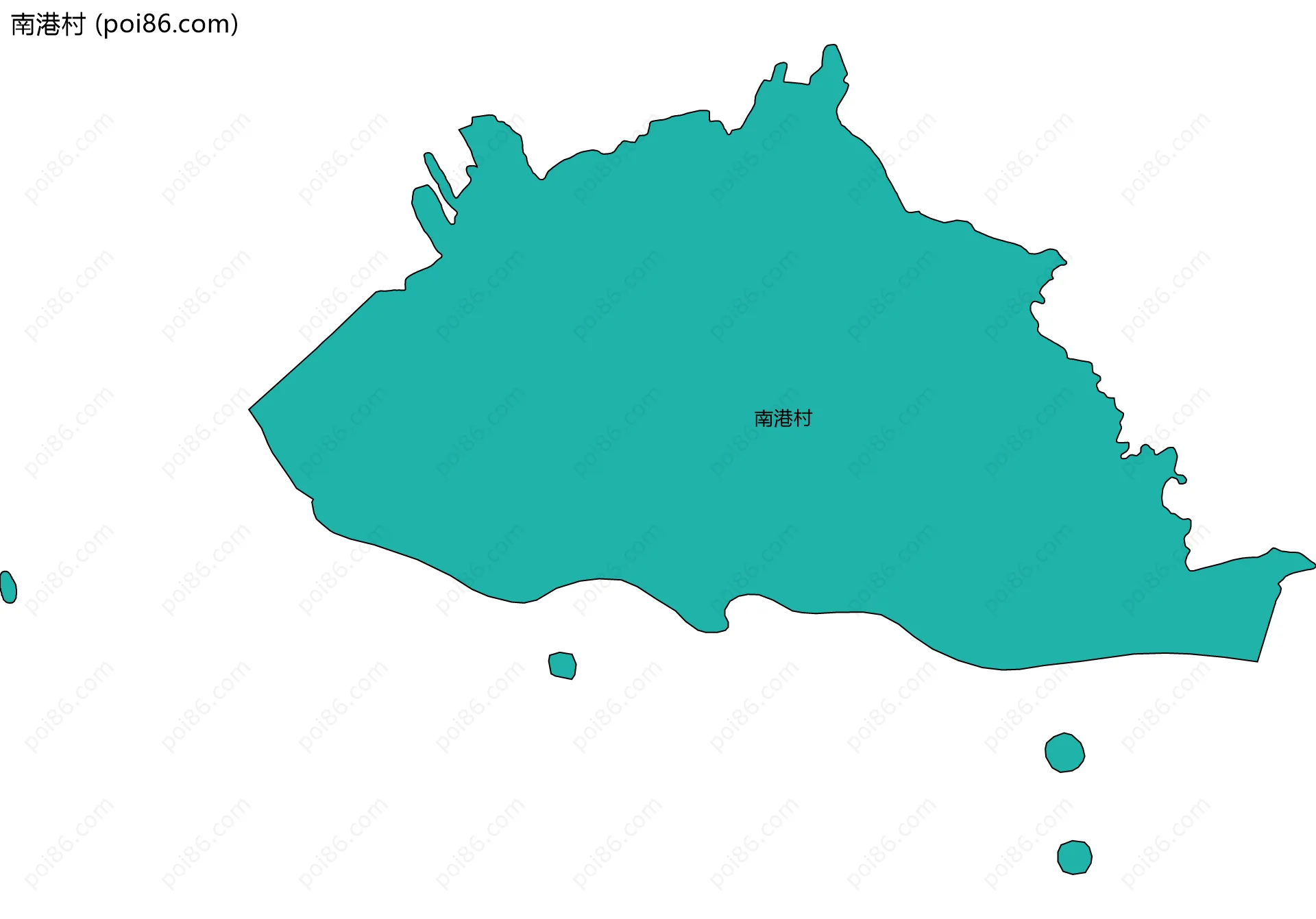 南港村边界地图