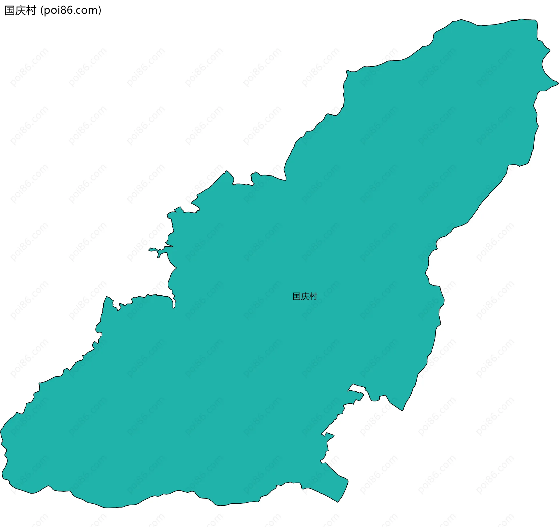国庆村边界地图