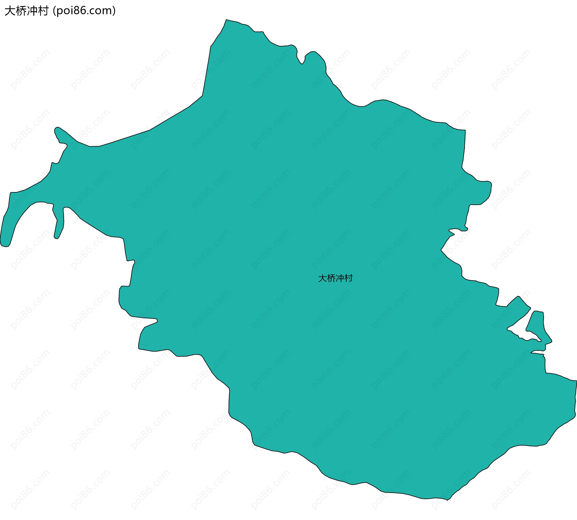 大桥冲村边界地图