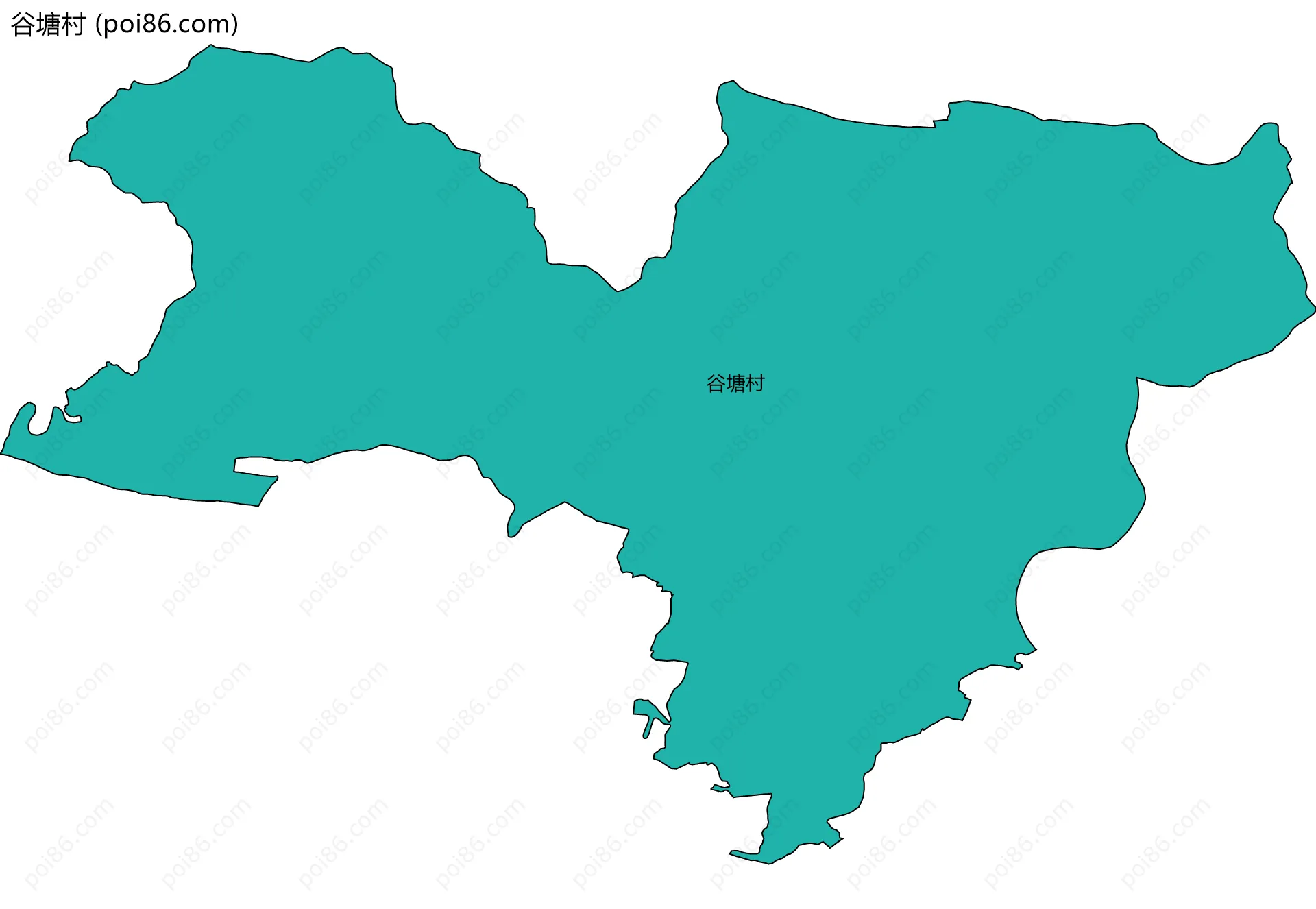 谷塘村边界地图