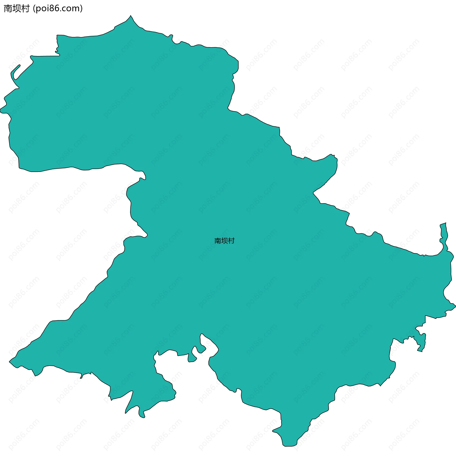 南坝村边界地图