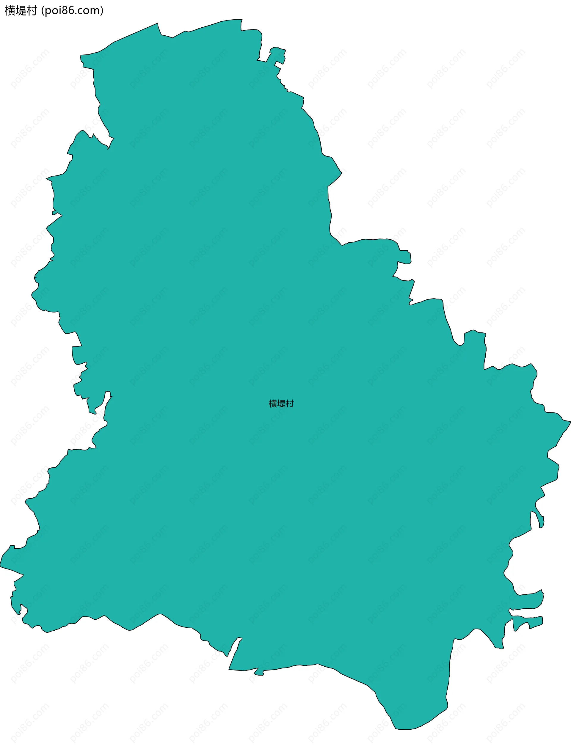 横堤村边界地图