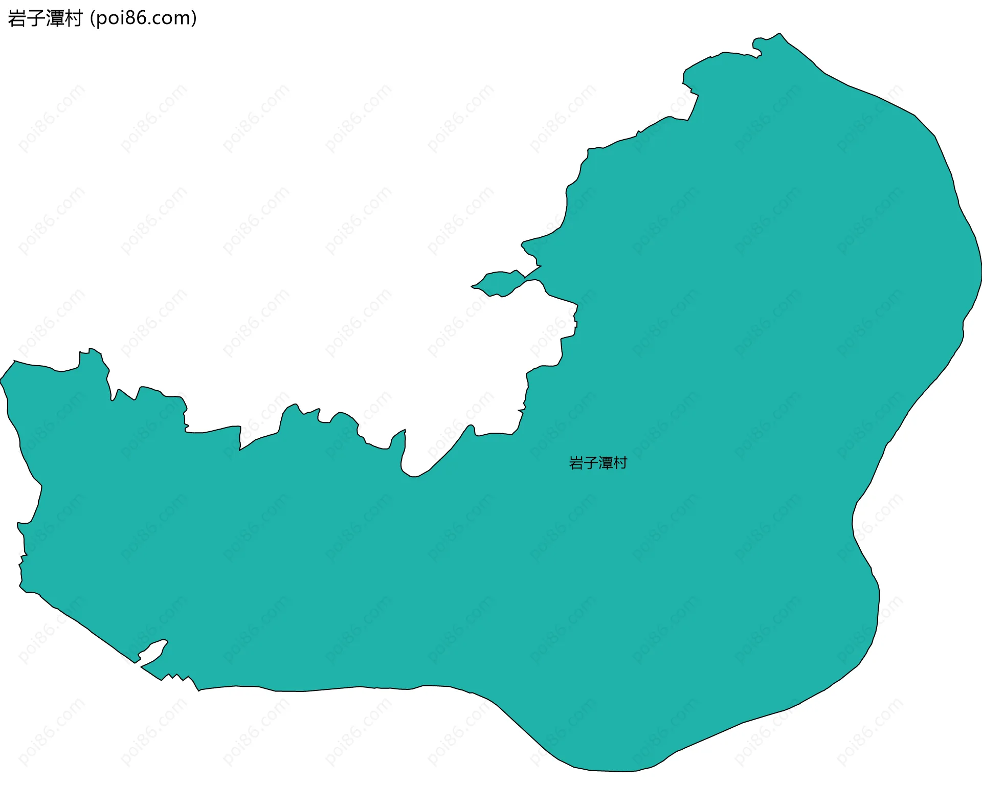 岩子潭村边界地图