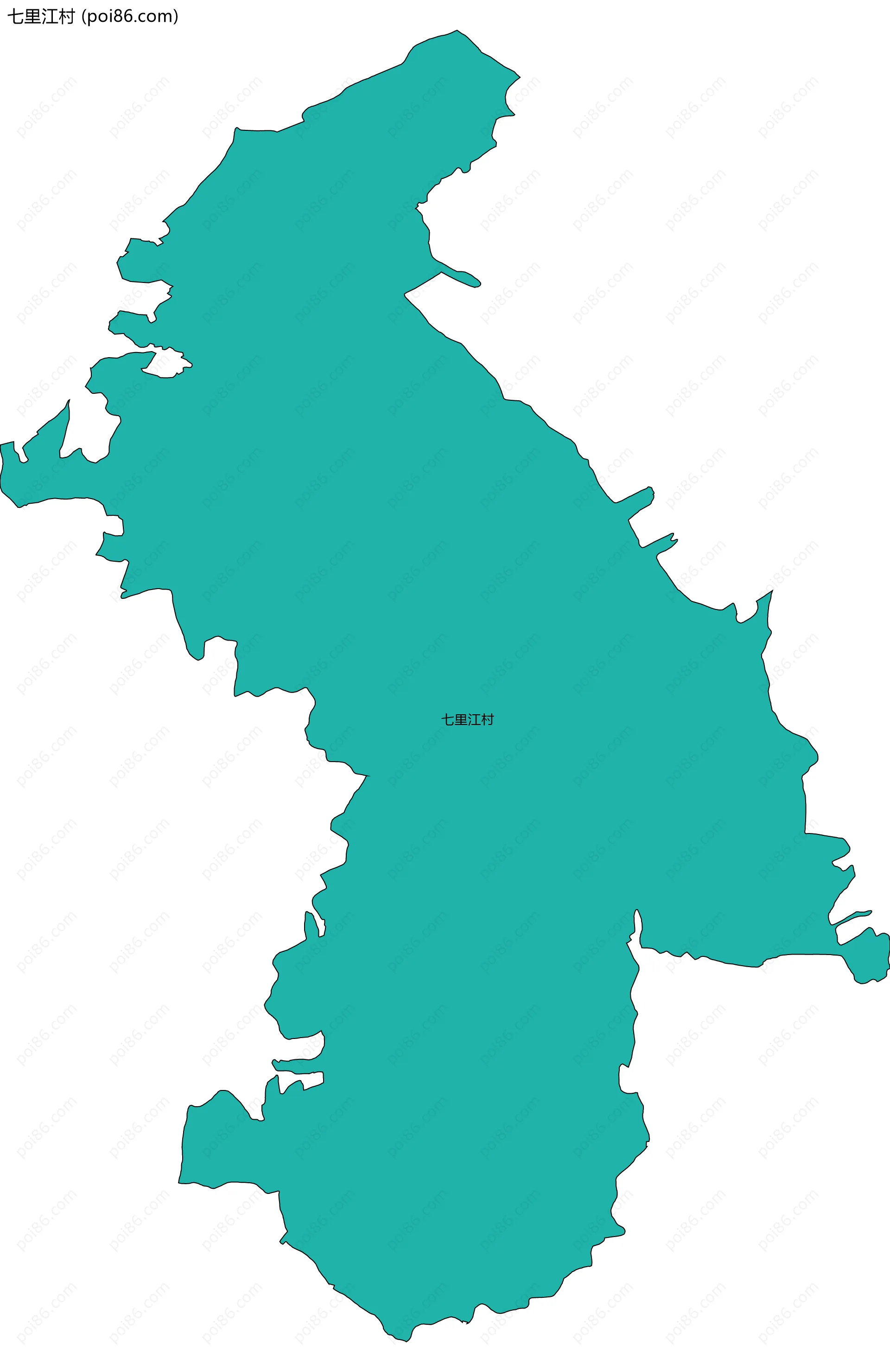 七里江村边界地图