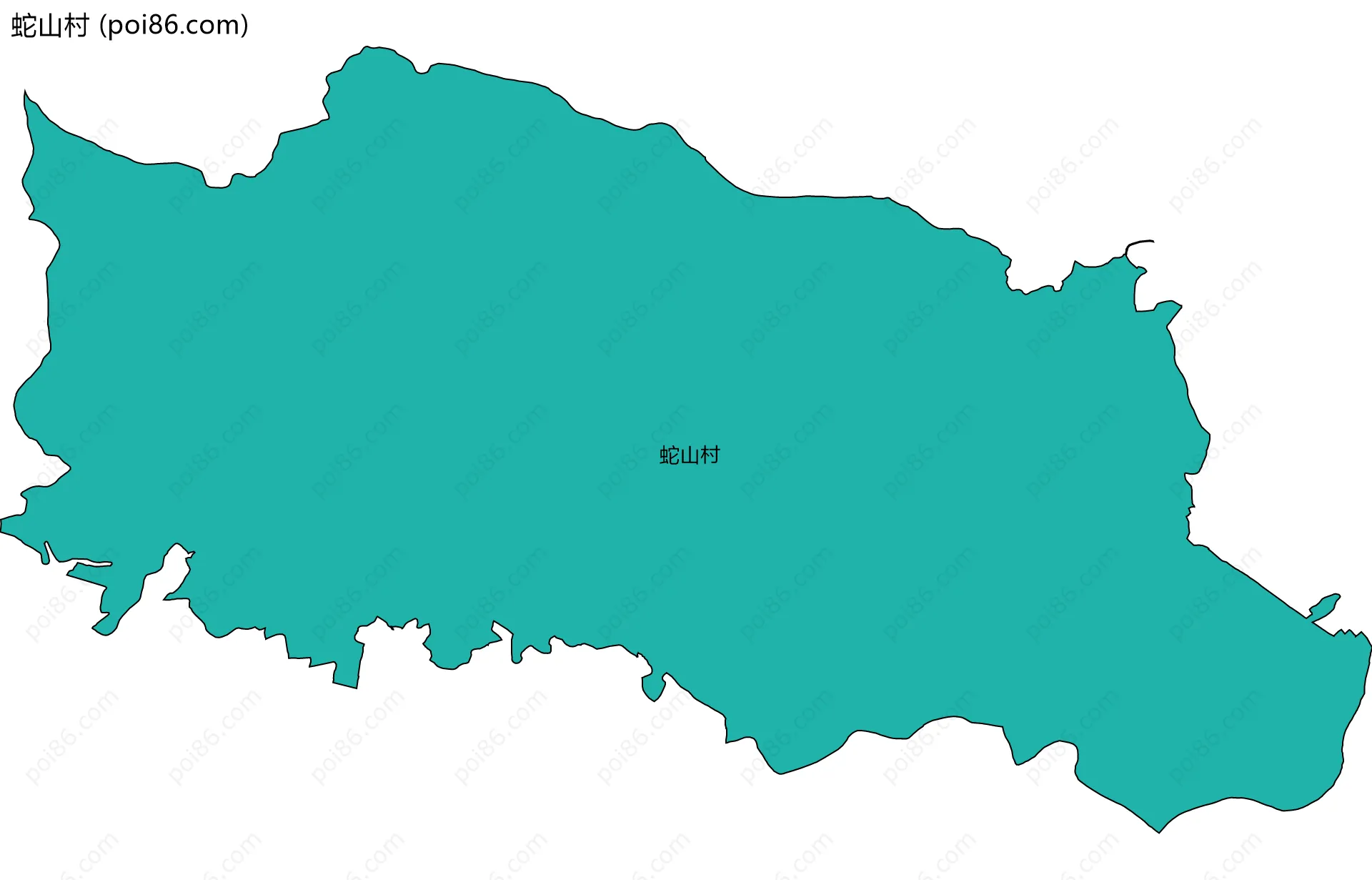 蛇山村边界地图