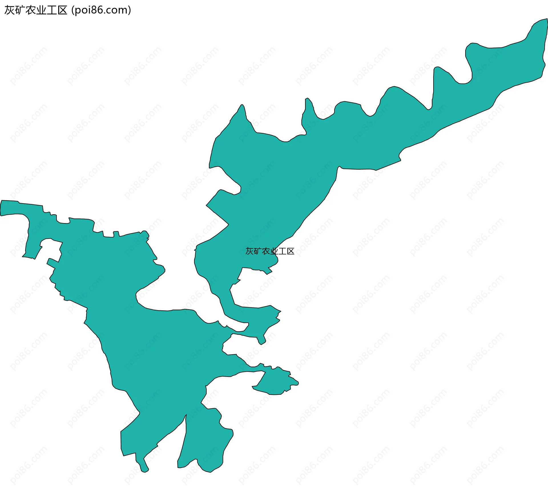 灰矿农业工区边界地图