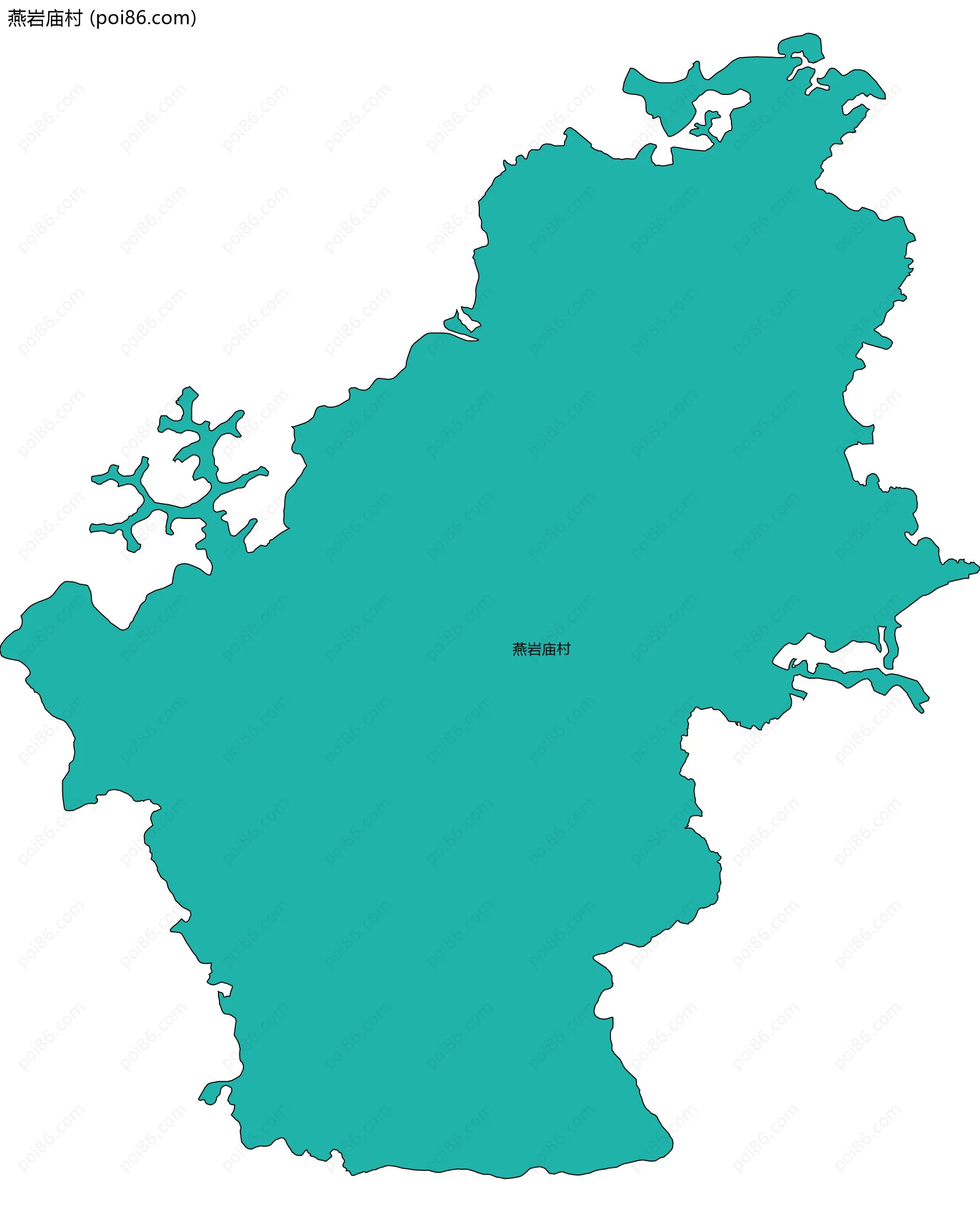 燕岩庙村边界地图