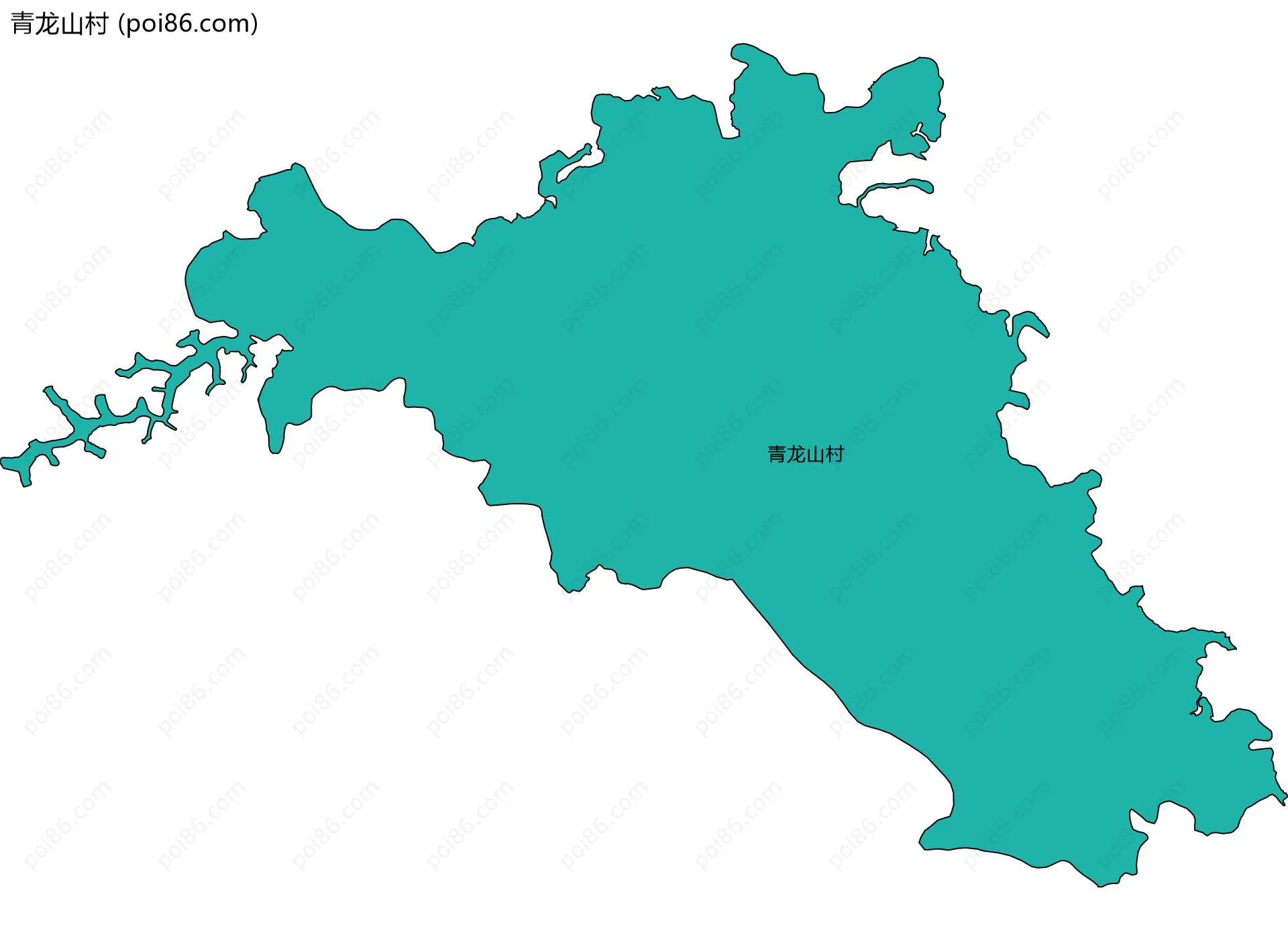 青龙山村边界地图