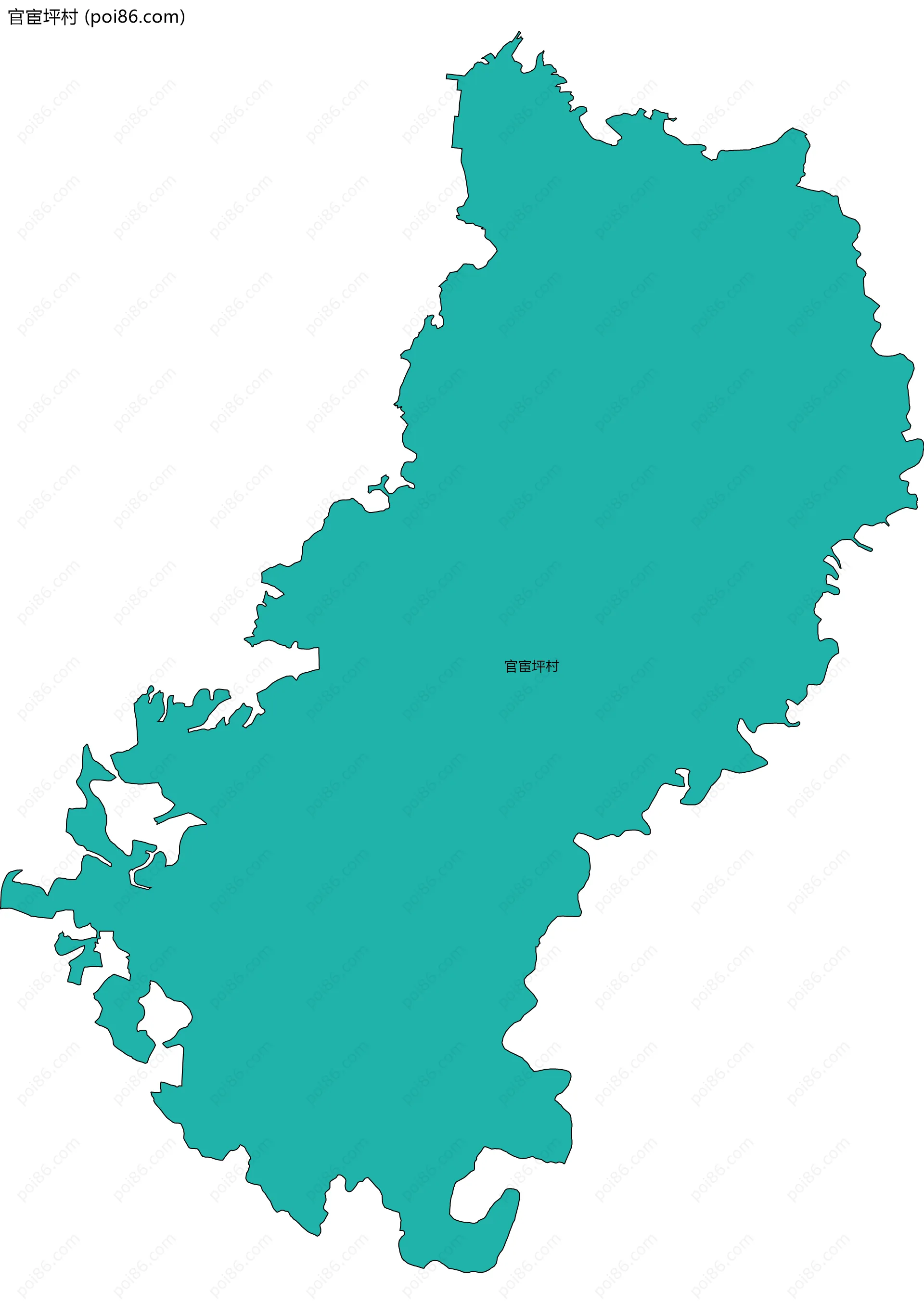 官宦坪村边界地图