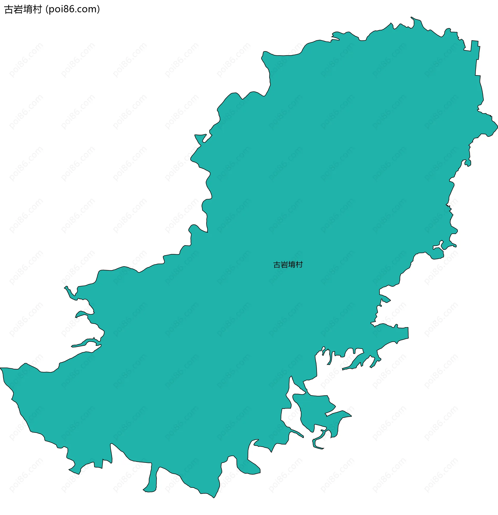 古岩堉村边界地图