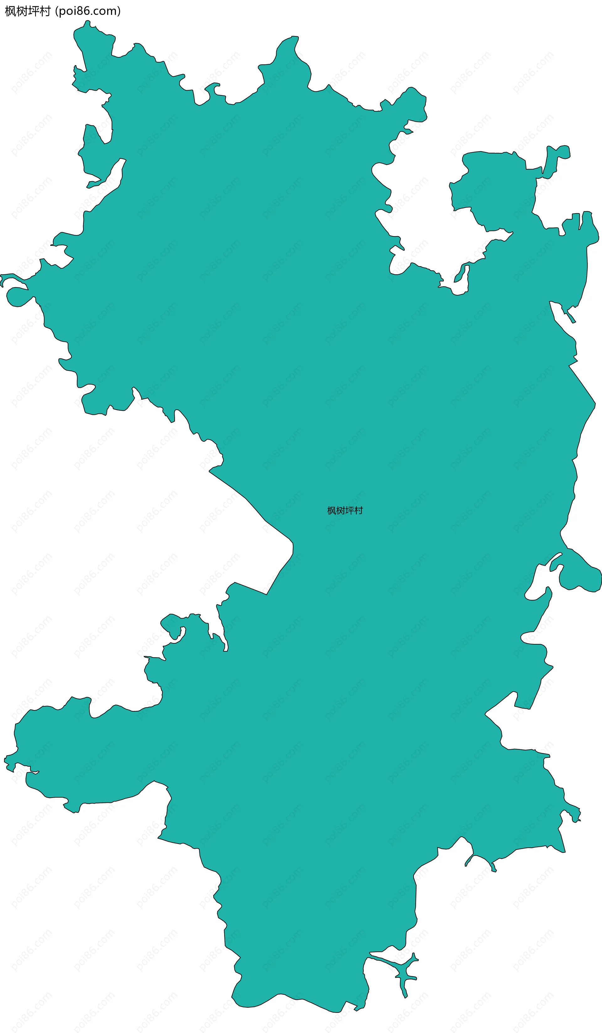 枫树坪村边界地图