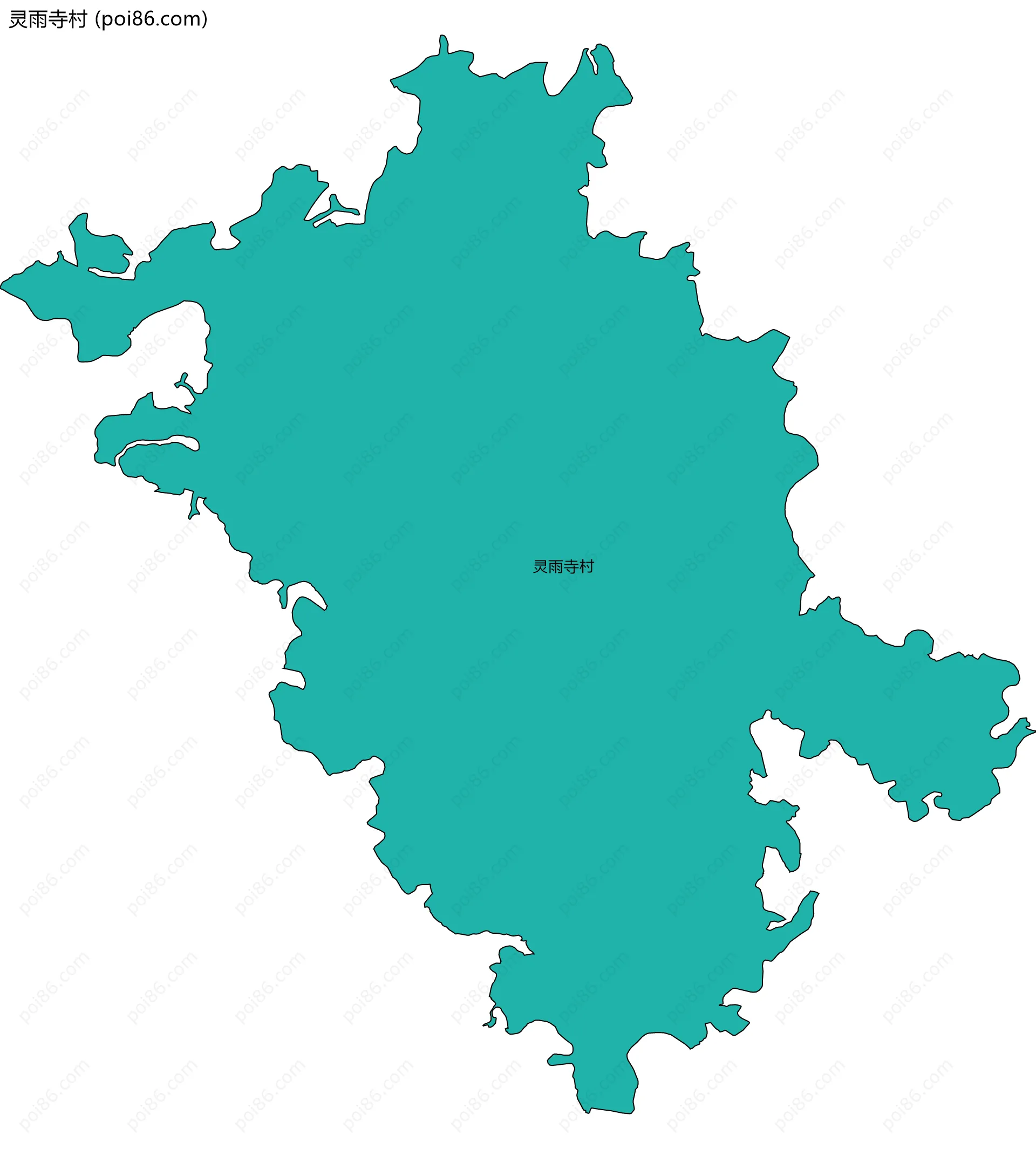 灵雨寺村边界地图