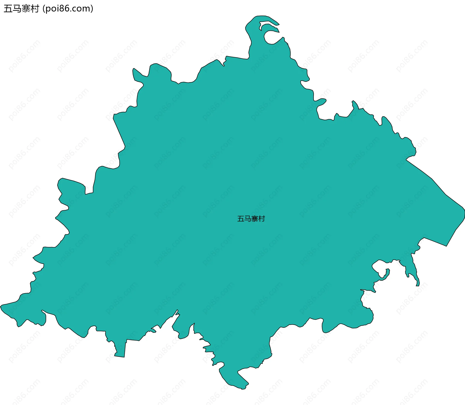 五马寨村边界地图