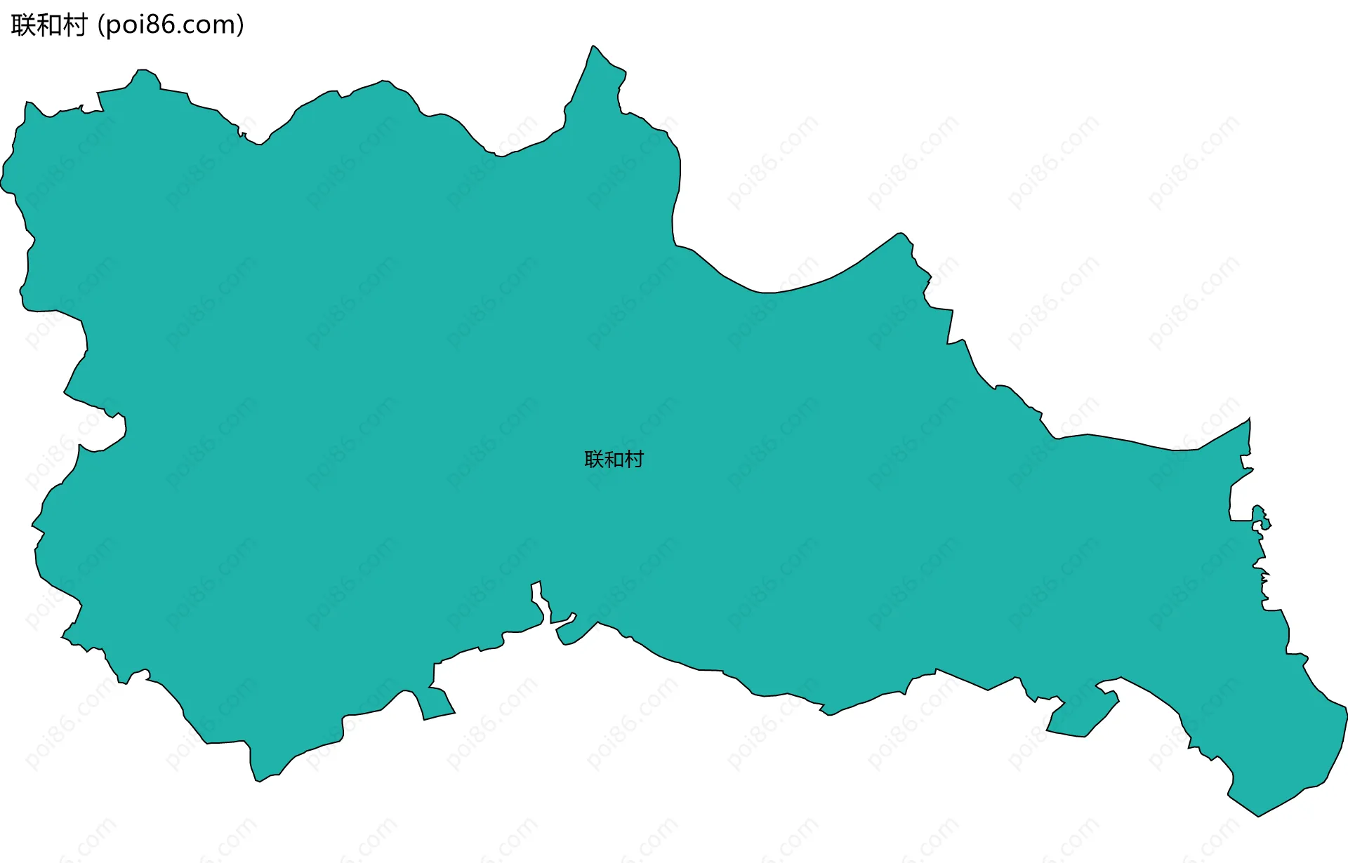 联和村边界地图
