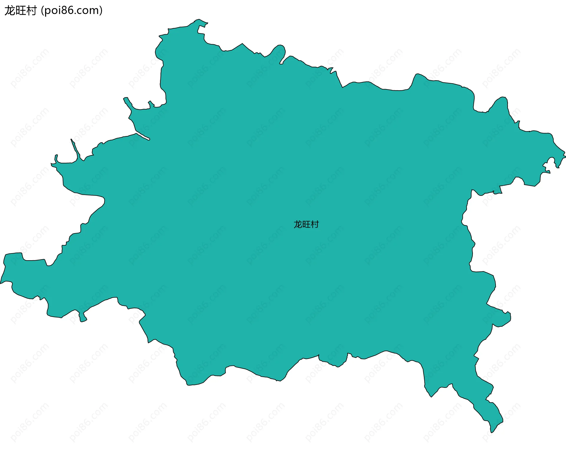 龙旺村边界地图
