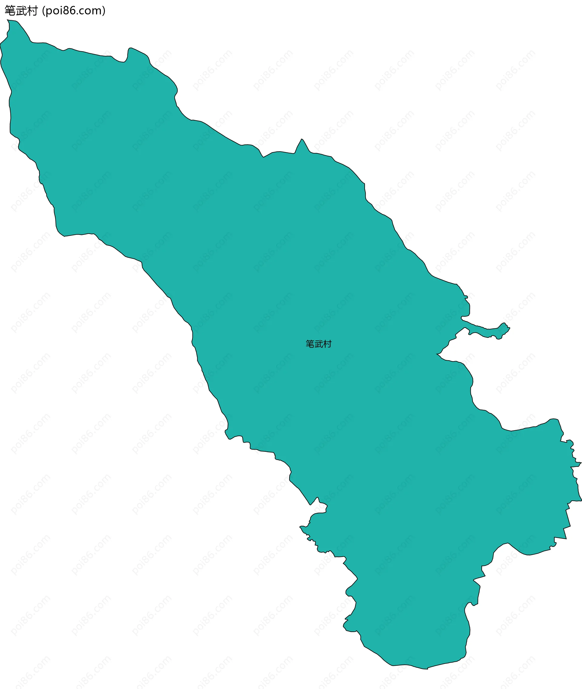笔武村边界地图