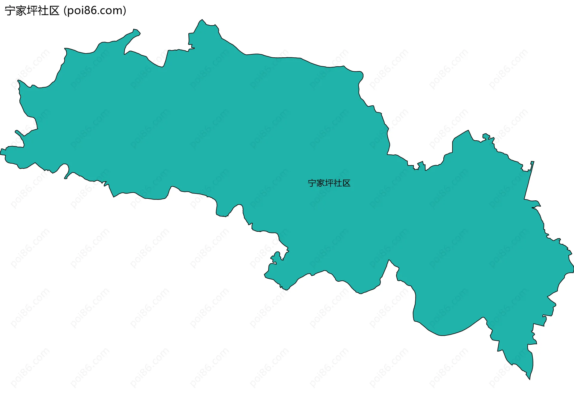 宁家坪社区边界地图