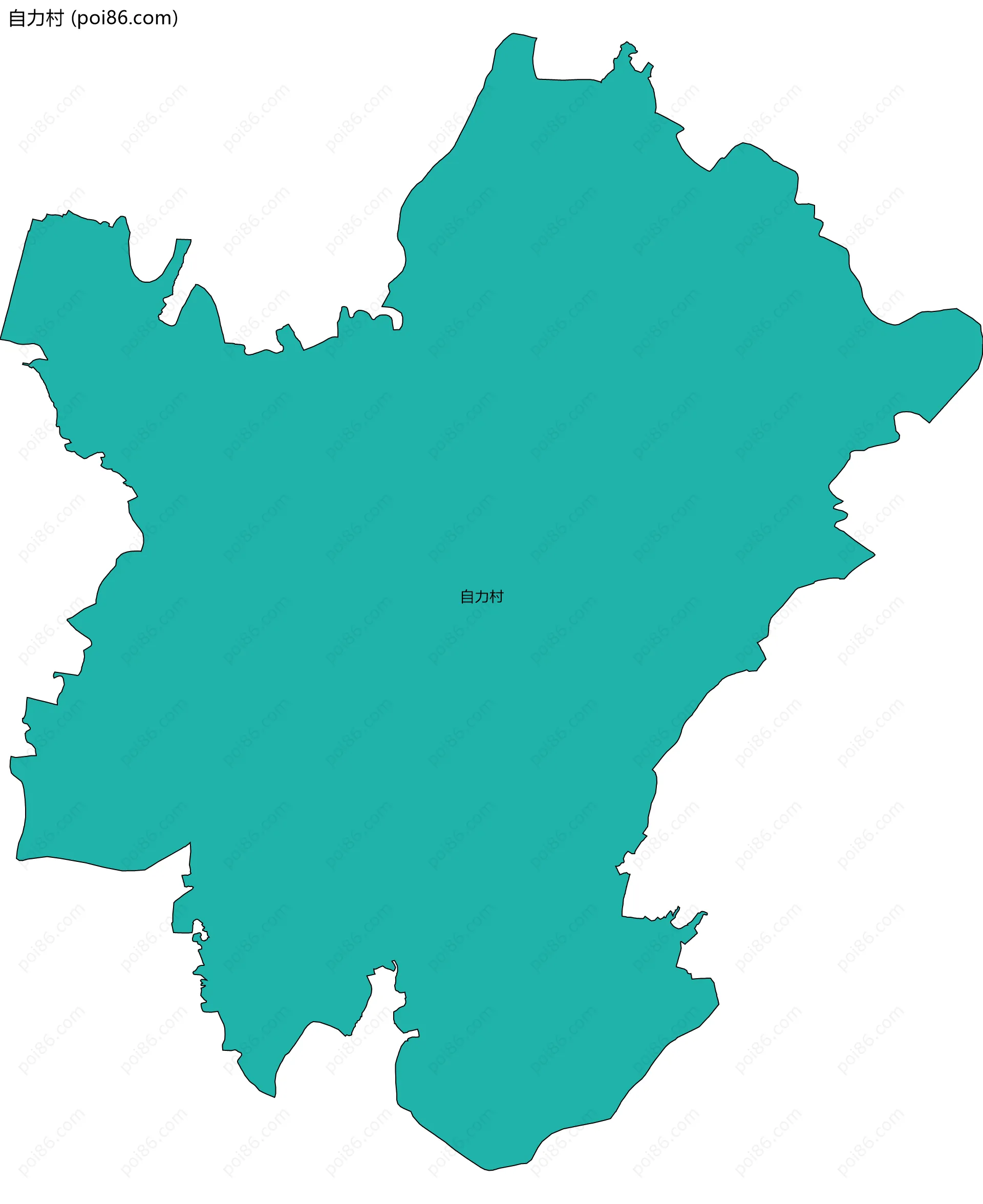 自力村边界地图