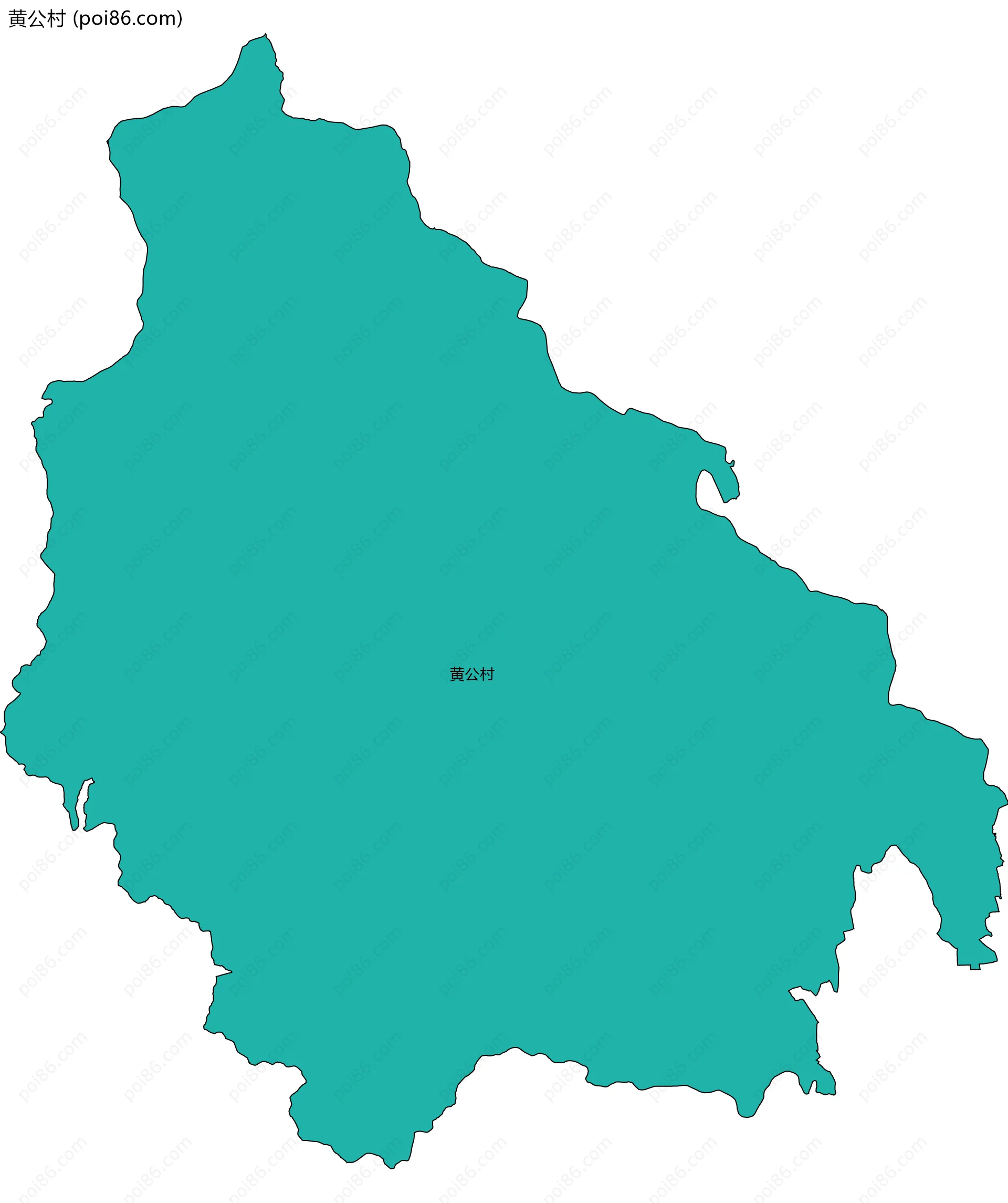 黄公村边界地图
