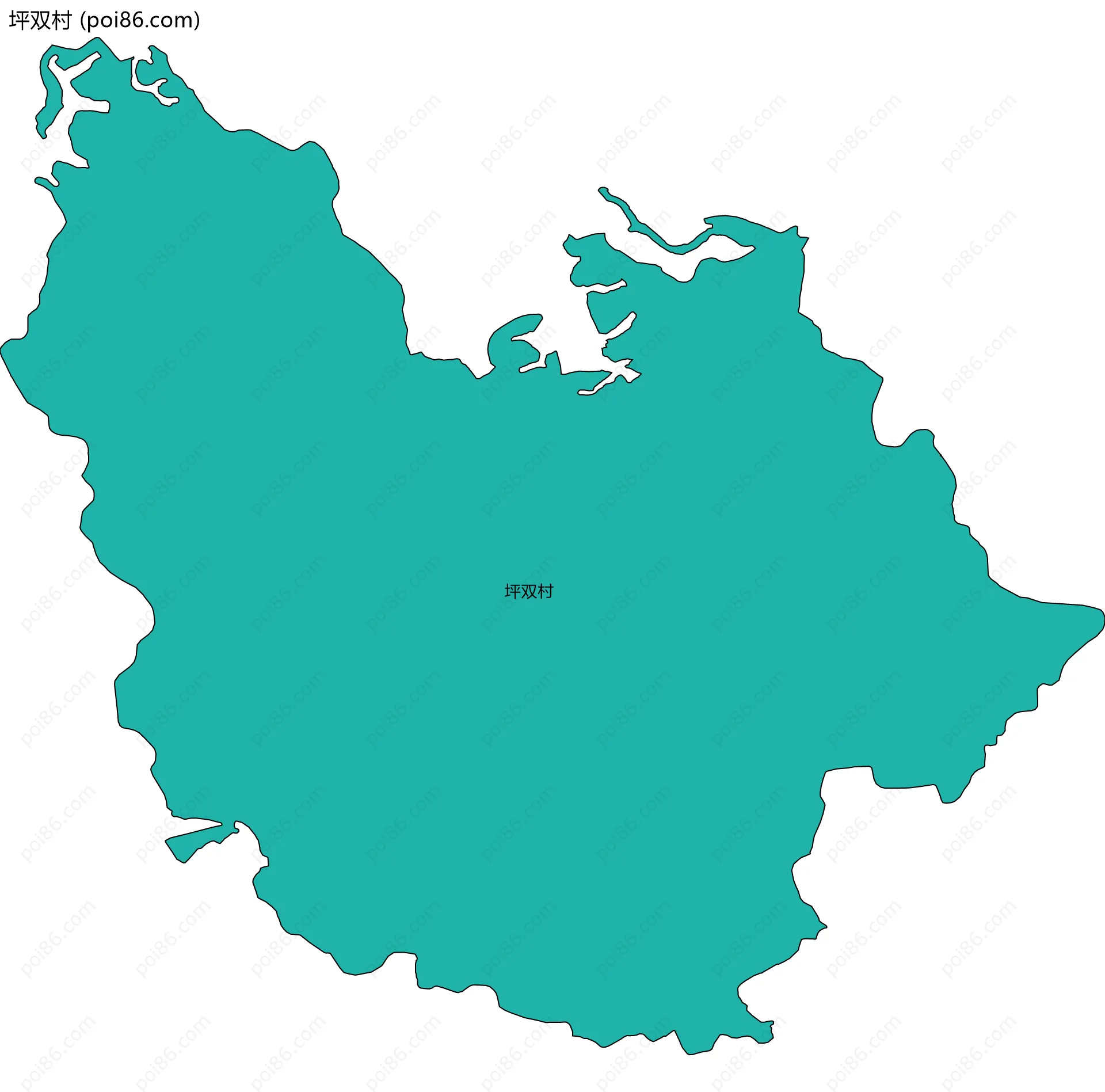 坪双村边界地图