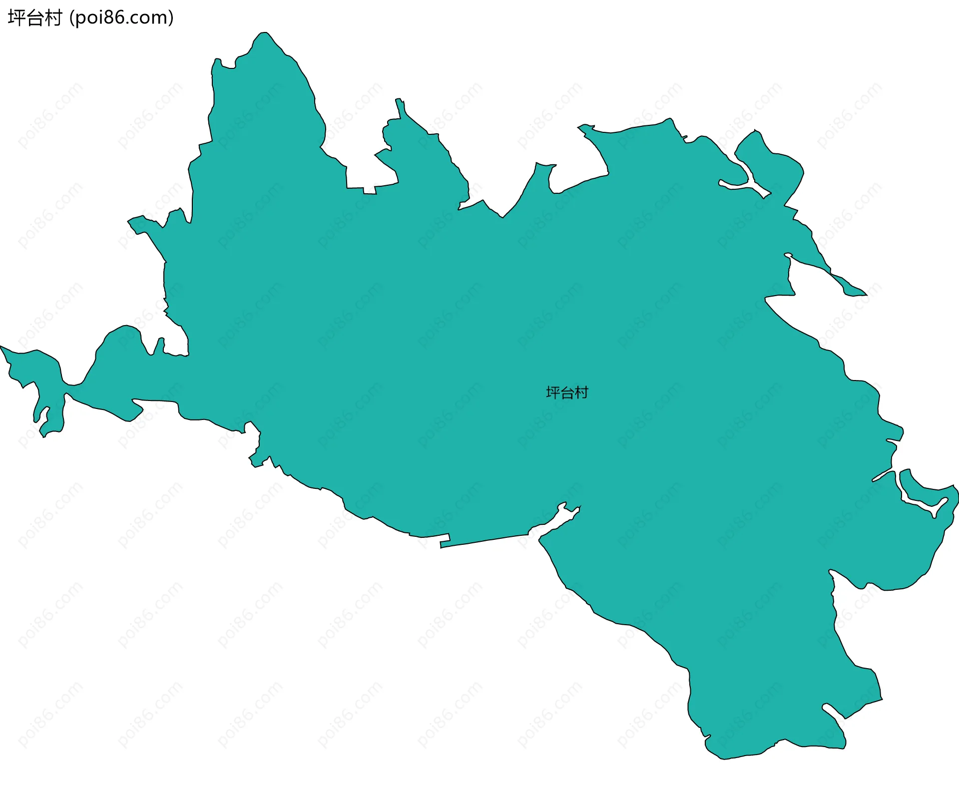 坪台村边界地图