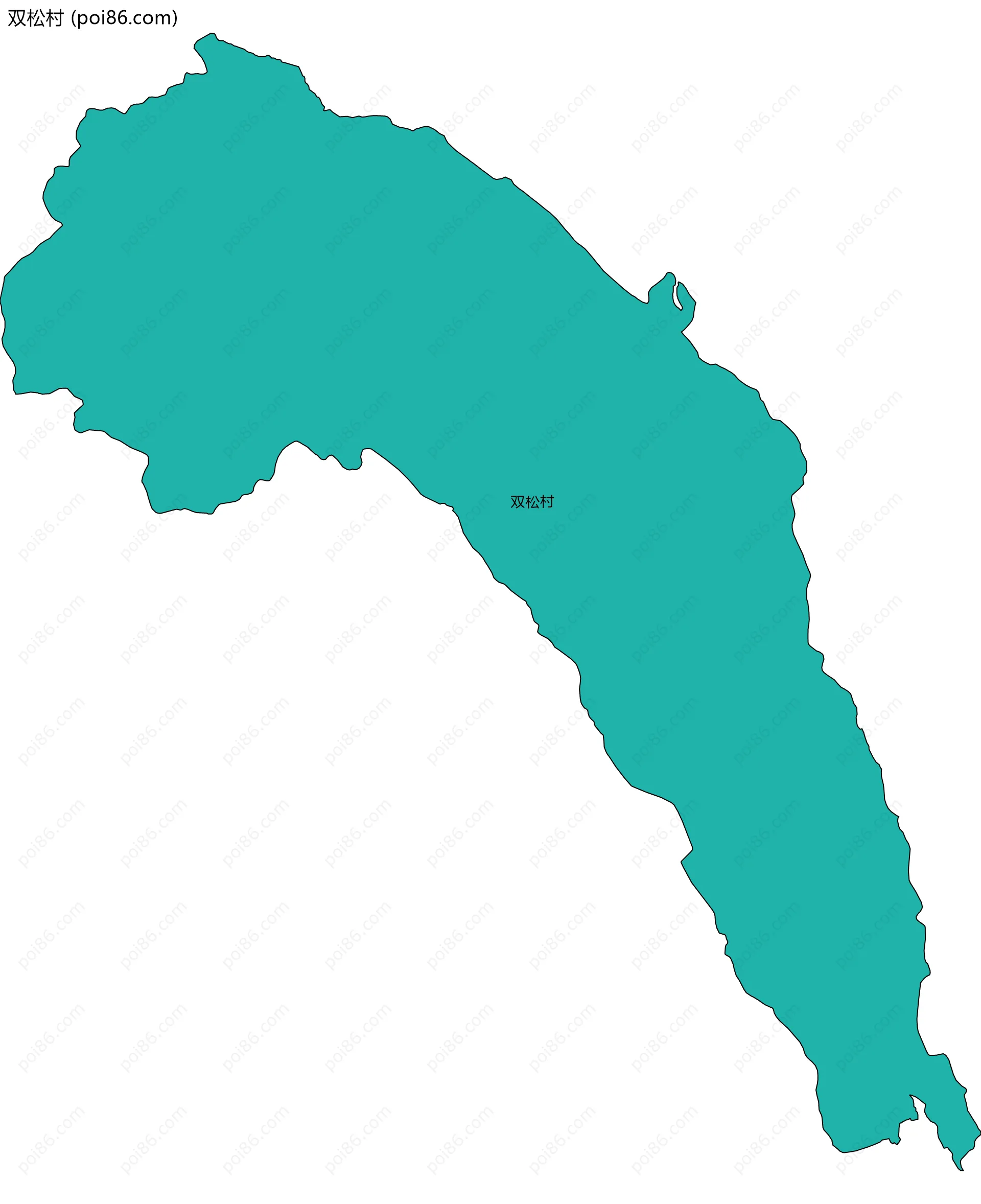 双松村边界地图