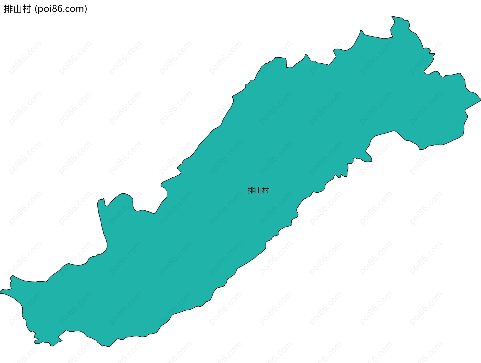 排山村边界地图