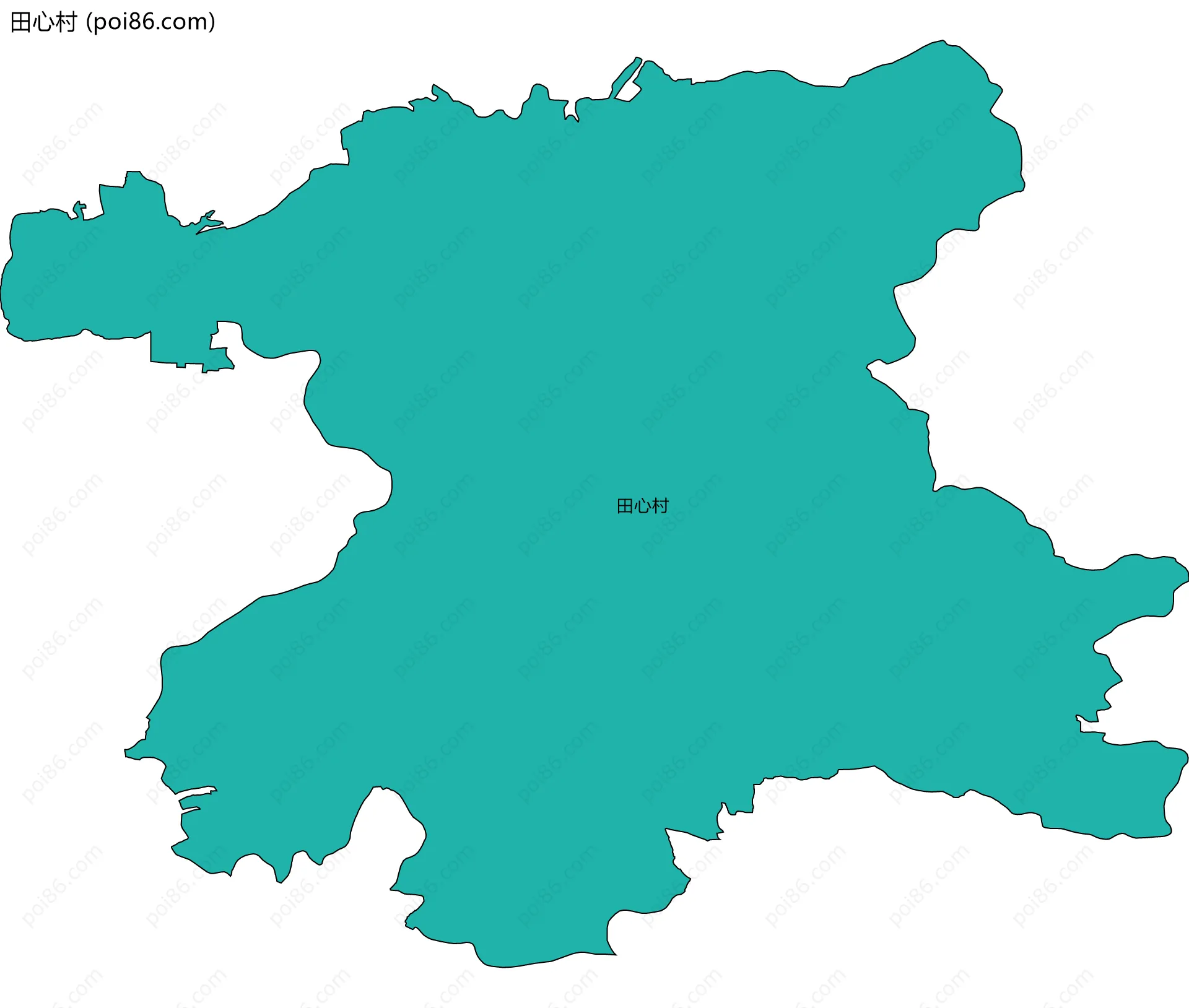 田心村边界地图