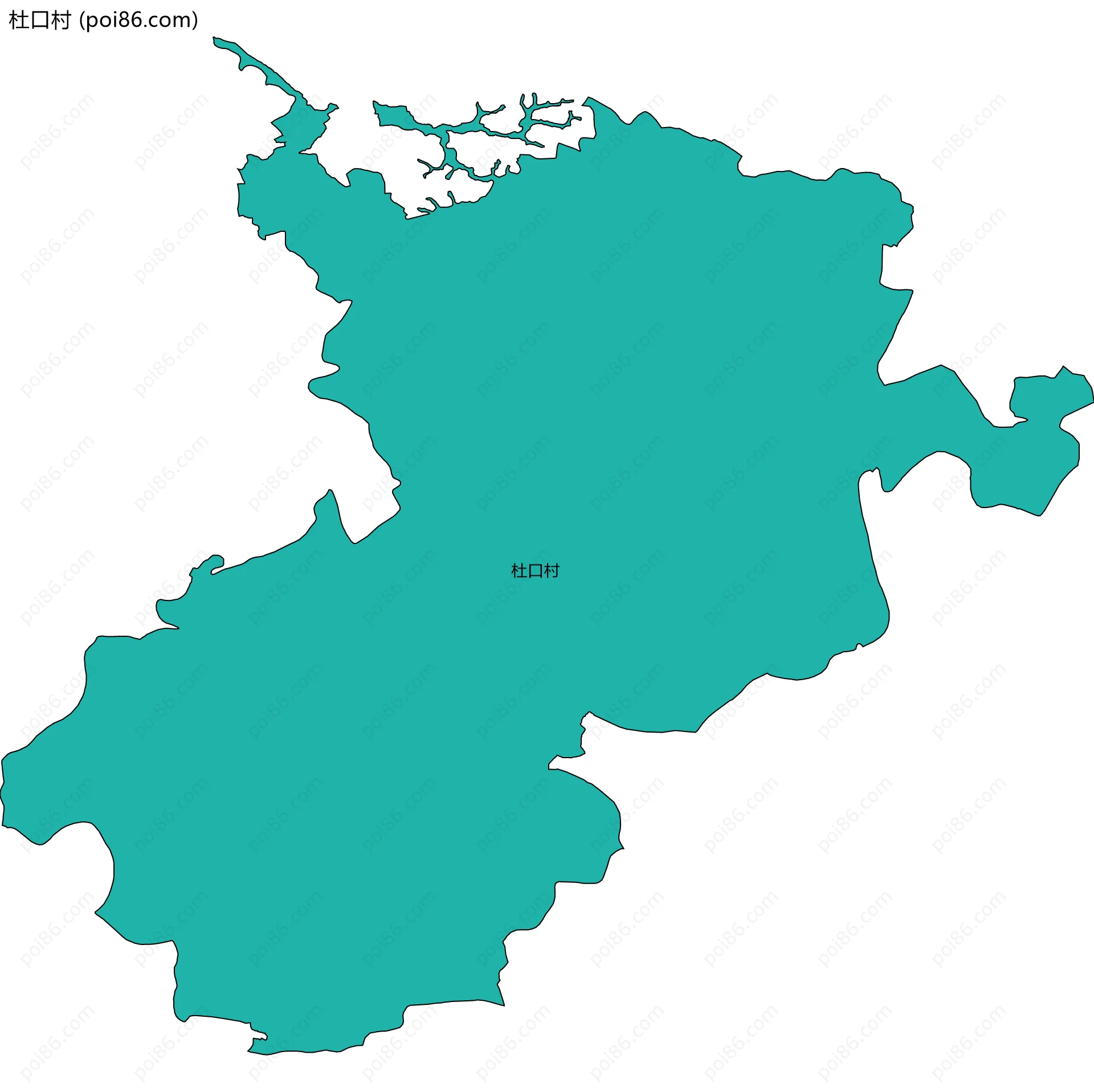 杜口村边界地图