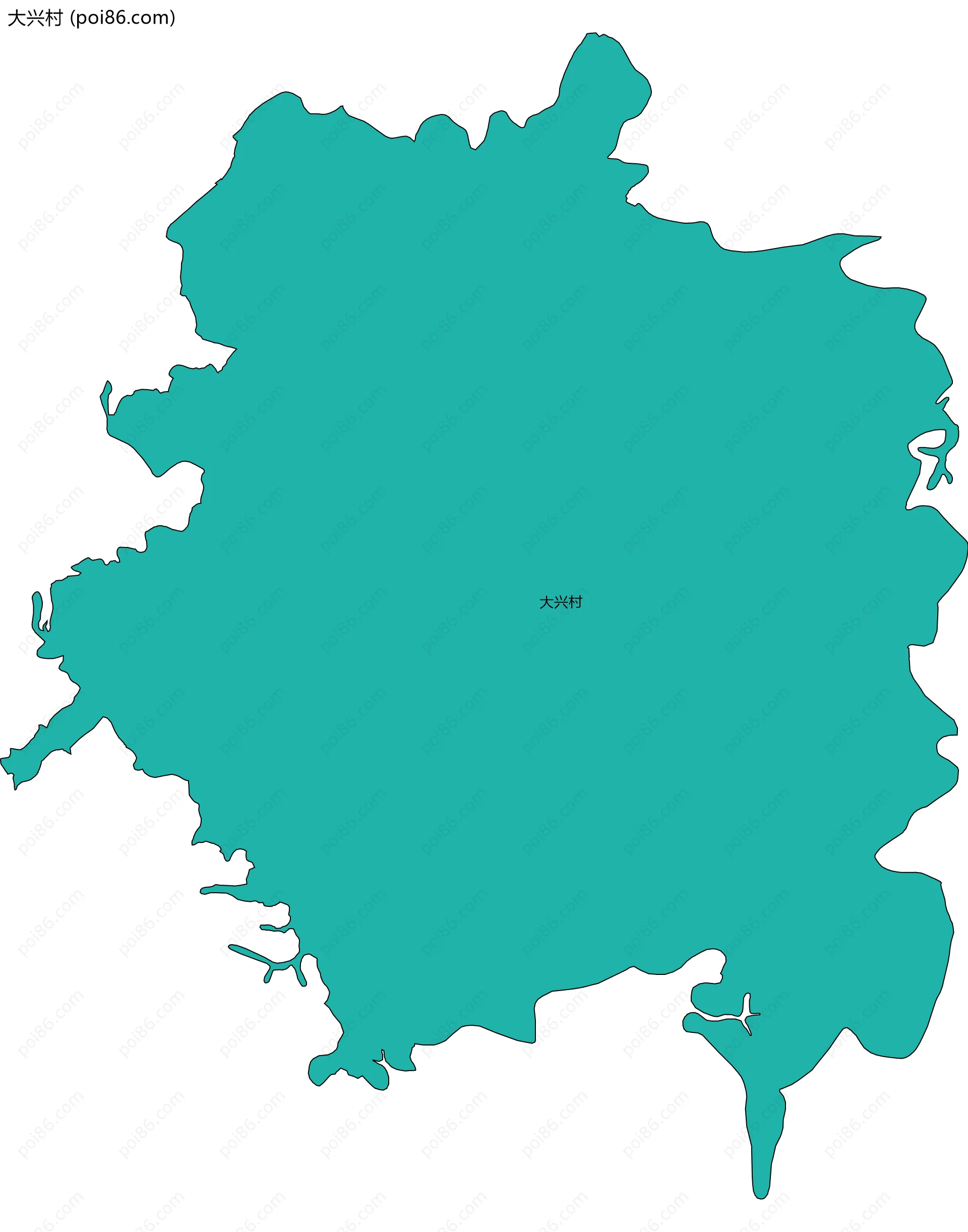 大兴村边界地图