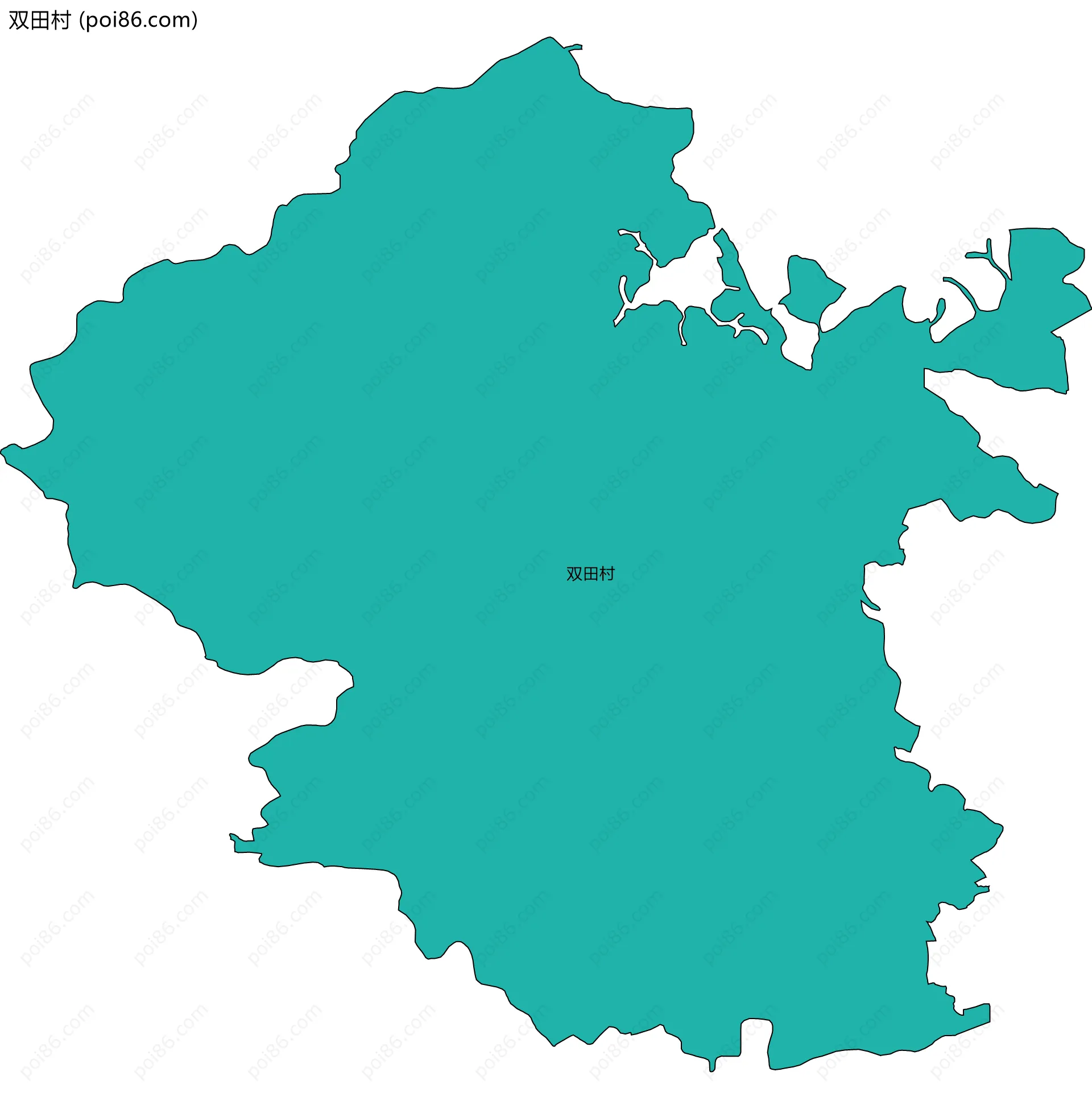 双田村边界地图
