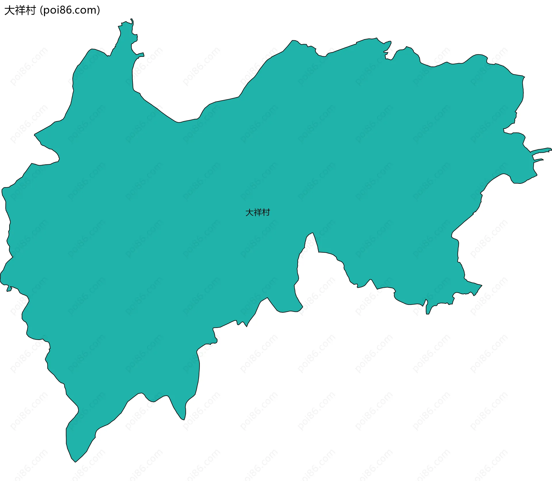 大祥村边界地图