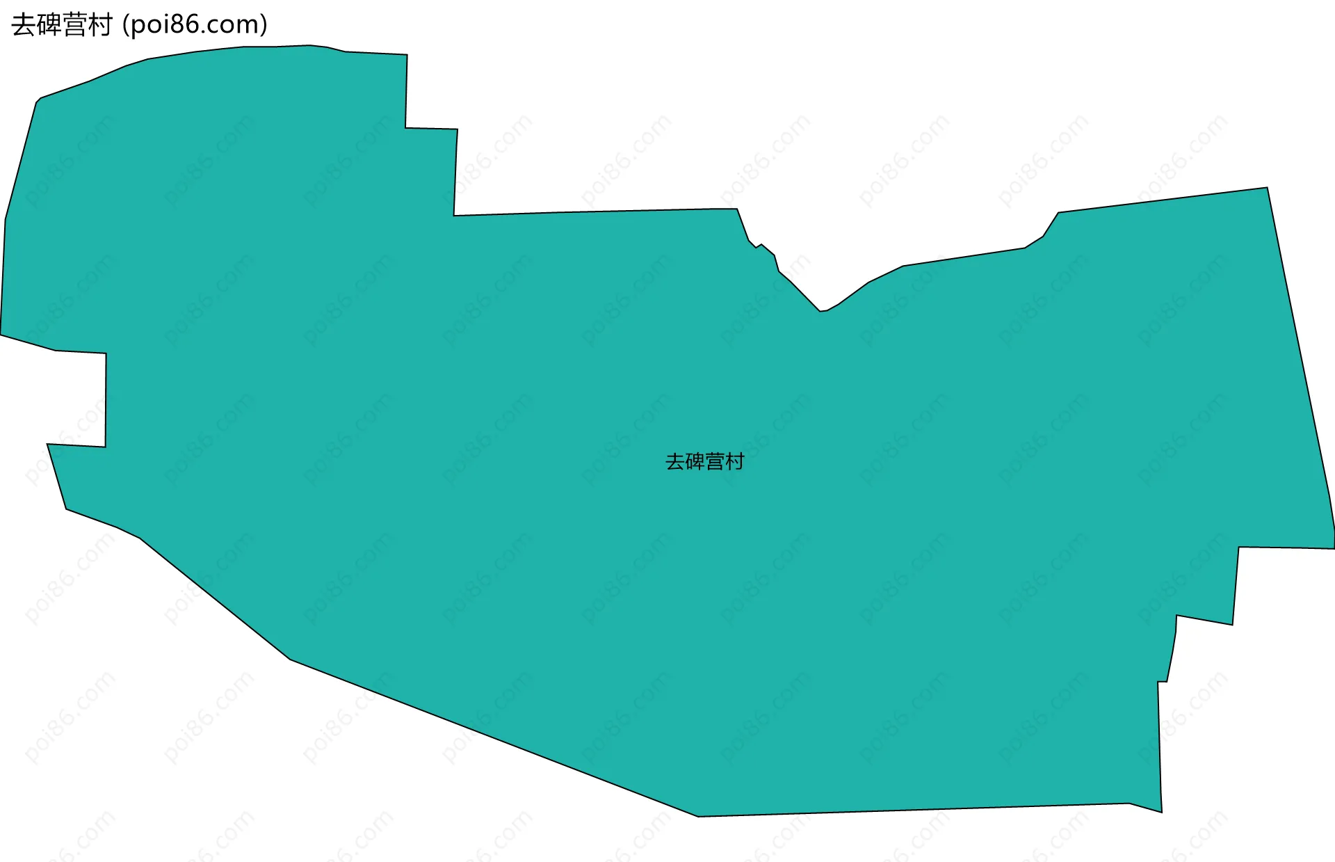 去碑营村边界地图