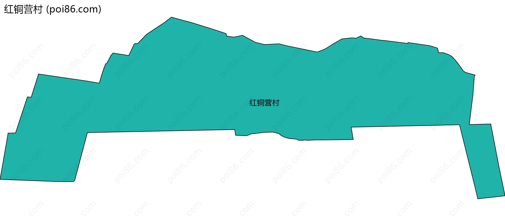红铜营村边界地图