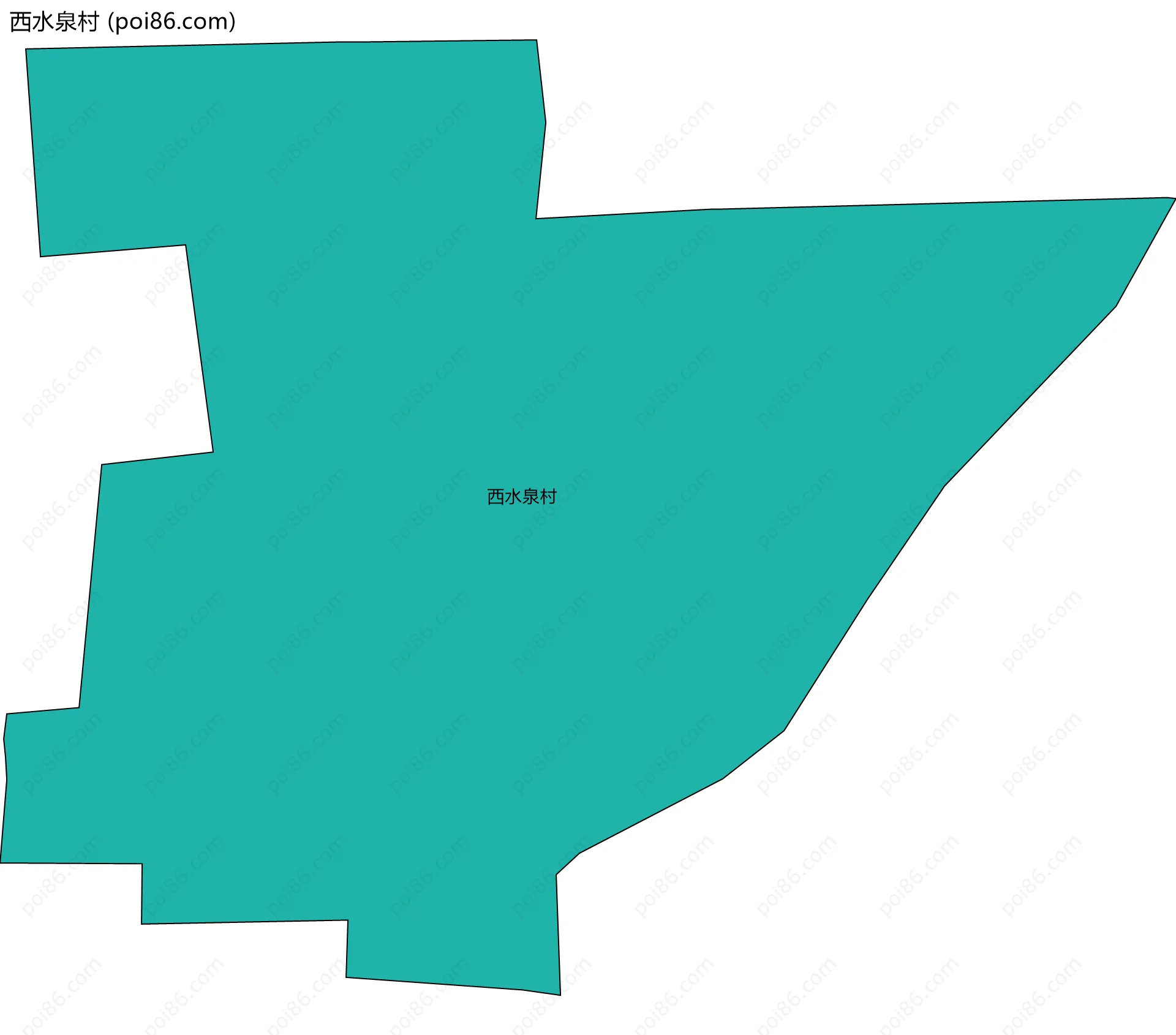 西水泉村边界地图
